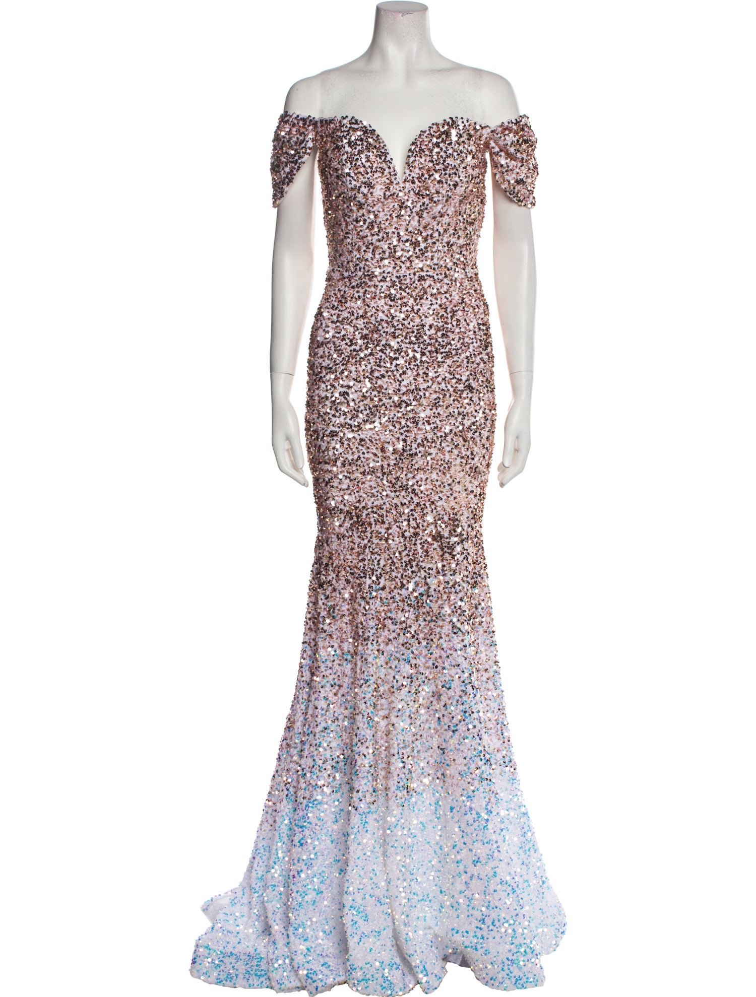 Portia and Scarlett Colorblock Pattern Long Dress