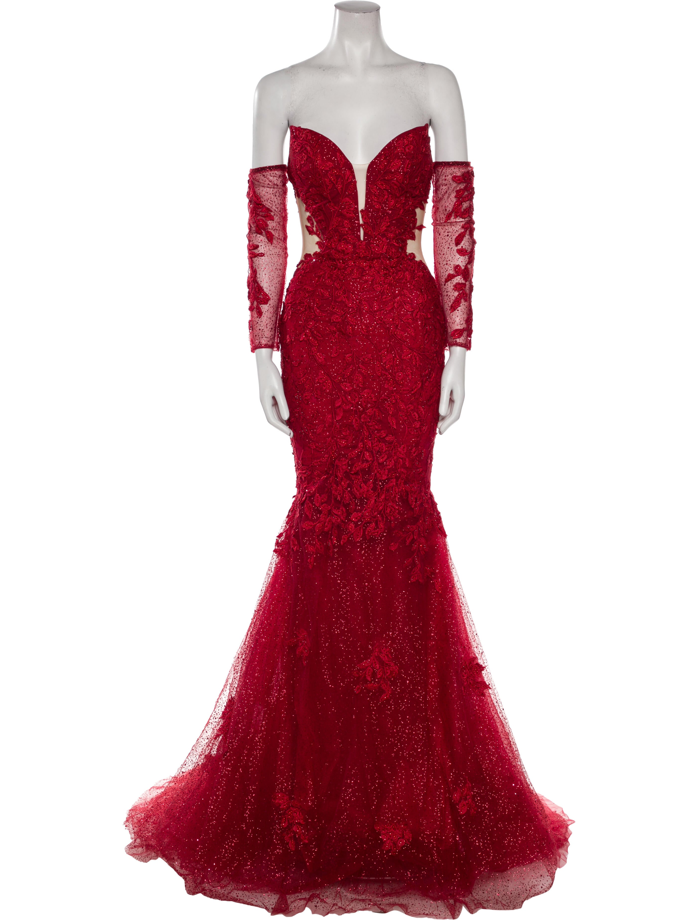 Portia and Scarlett Lace Pattern Long Dress