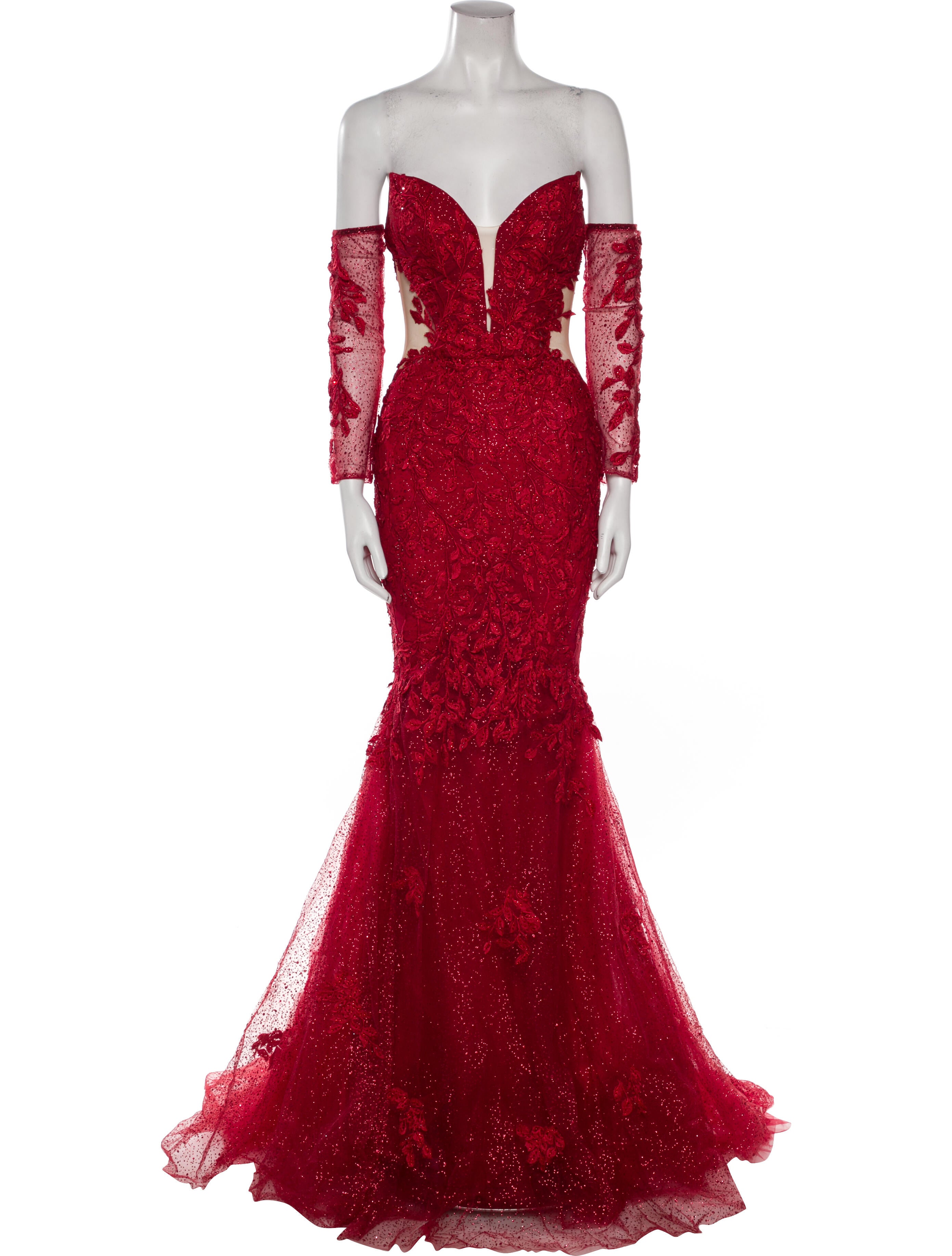 Portia and Scarlett Lace Pattern Long Dress