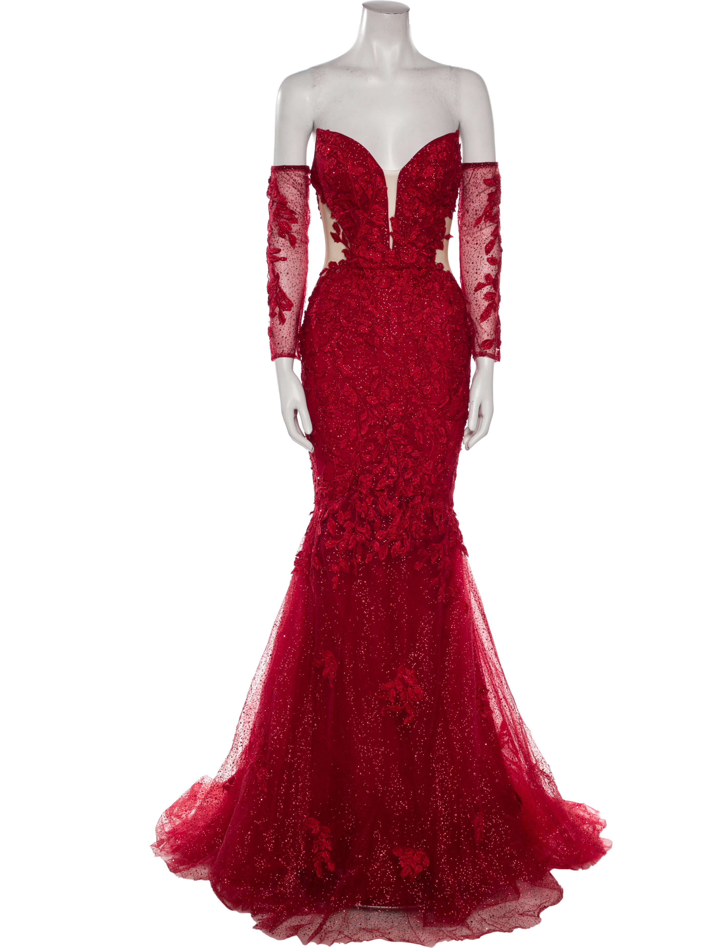 Portia and Scarlett Lace Pattern Long Dress