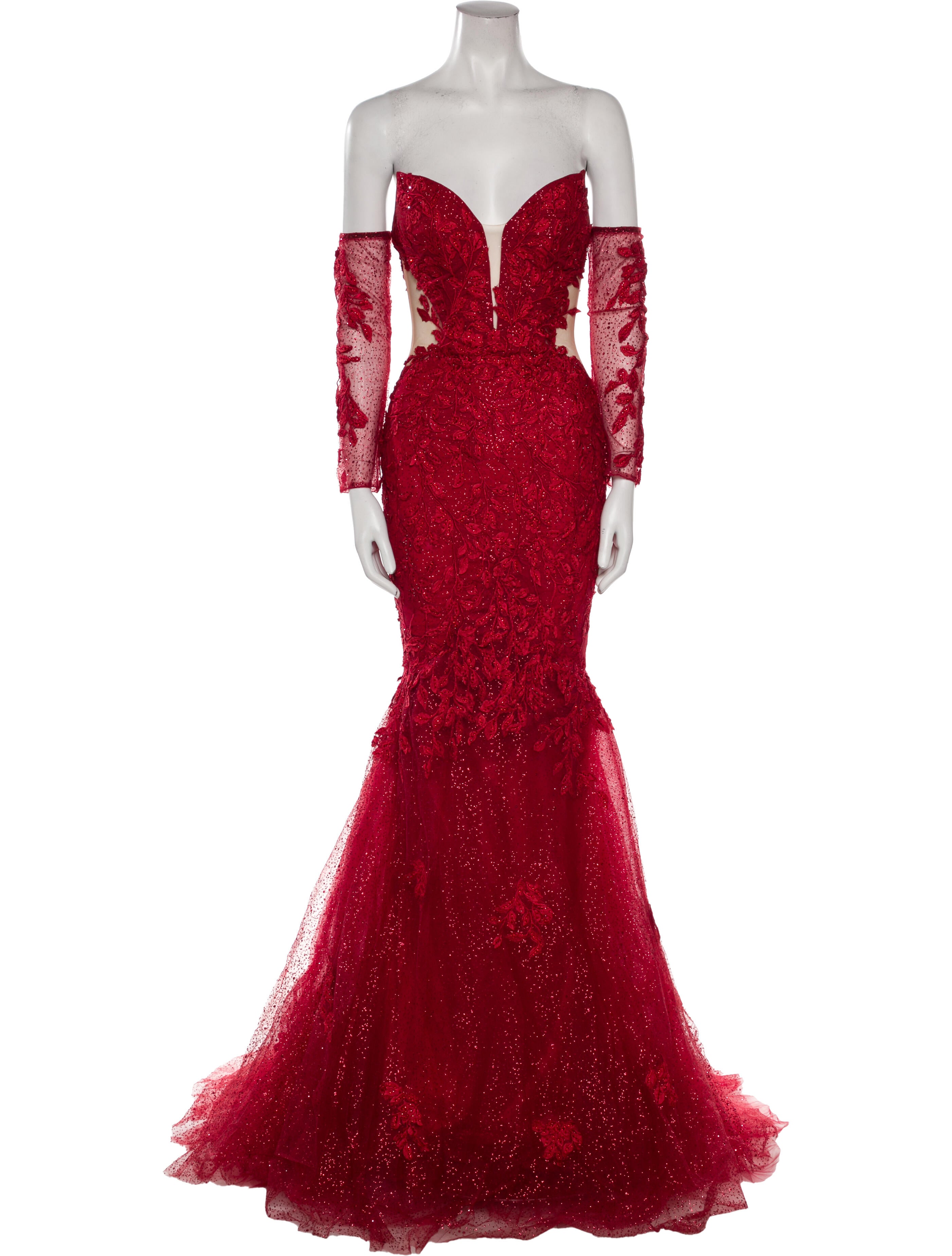 Portia and Scarlett Lace Pattern Long Dress