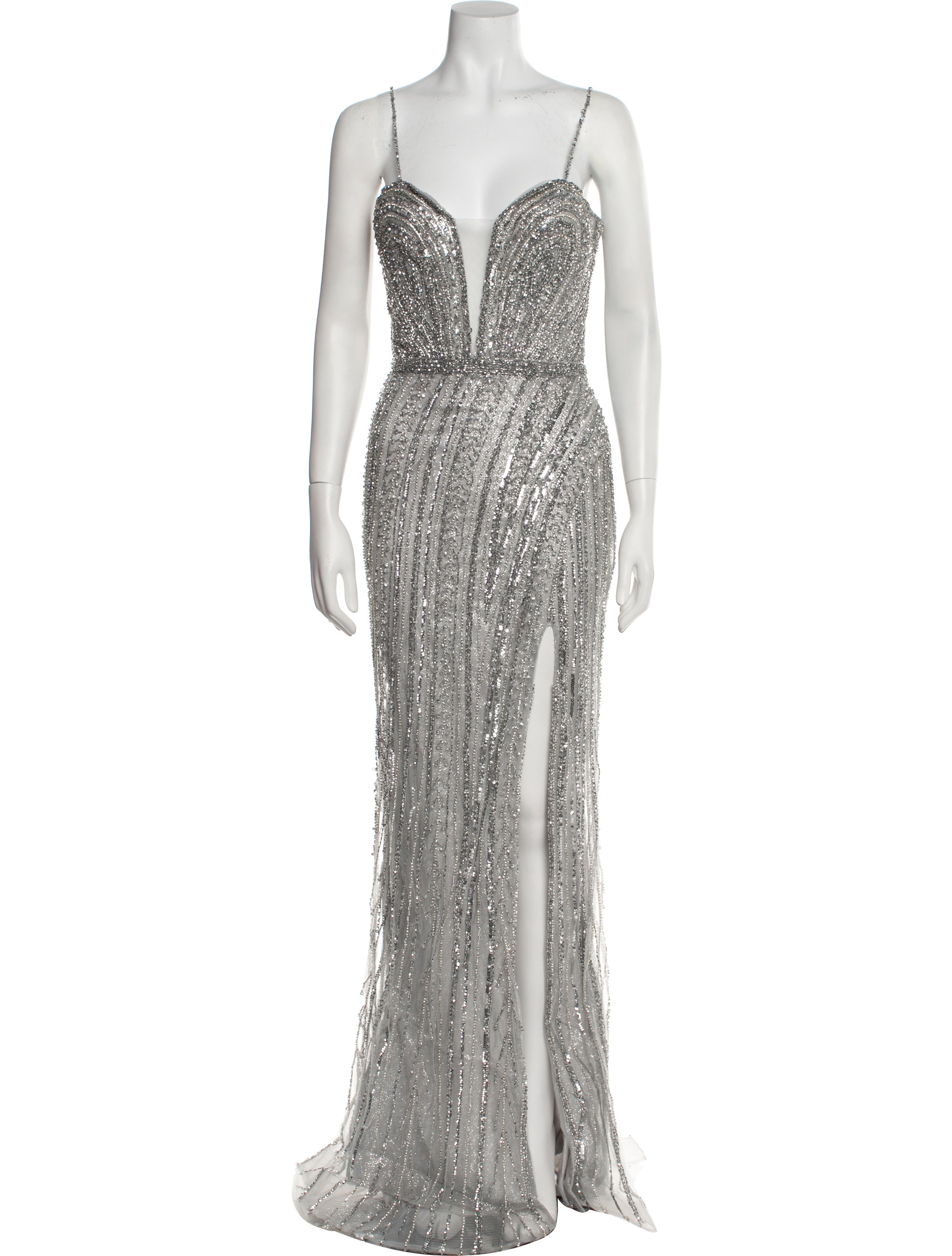 Portia and Scarlett Plunge Neckline Long Dress