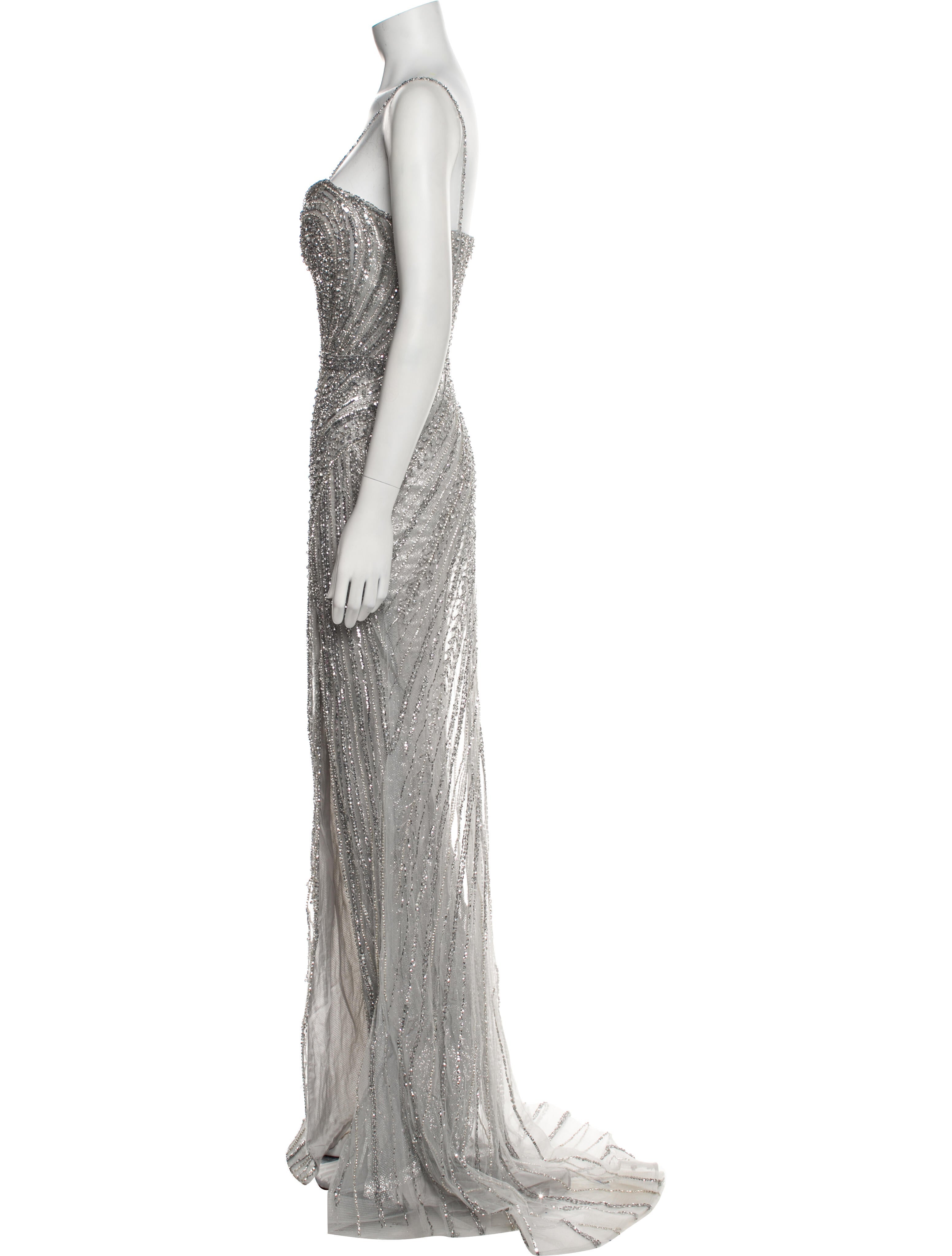 Portia and Scarlett Plunge Neckline Long Dress