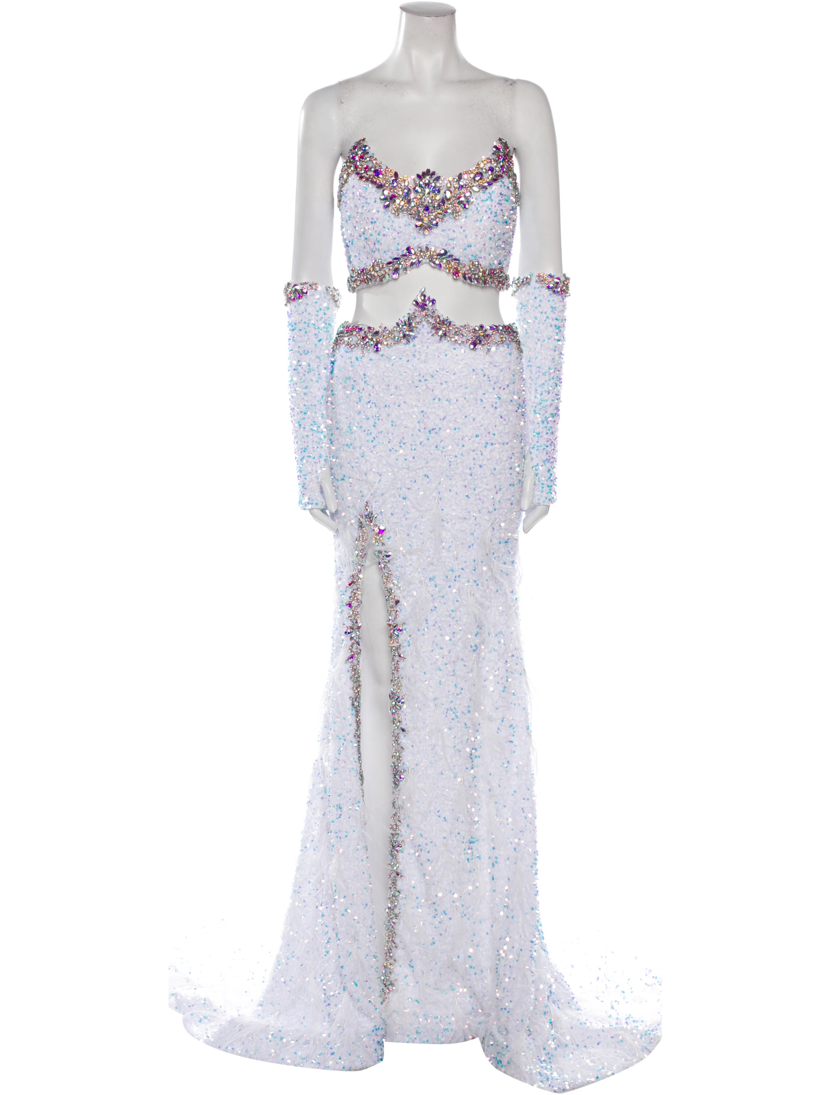 Portia and Scarlett Patterned Crystal Embellishments Skirt Set w/ Tags