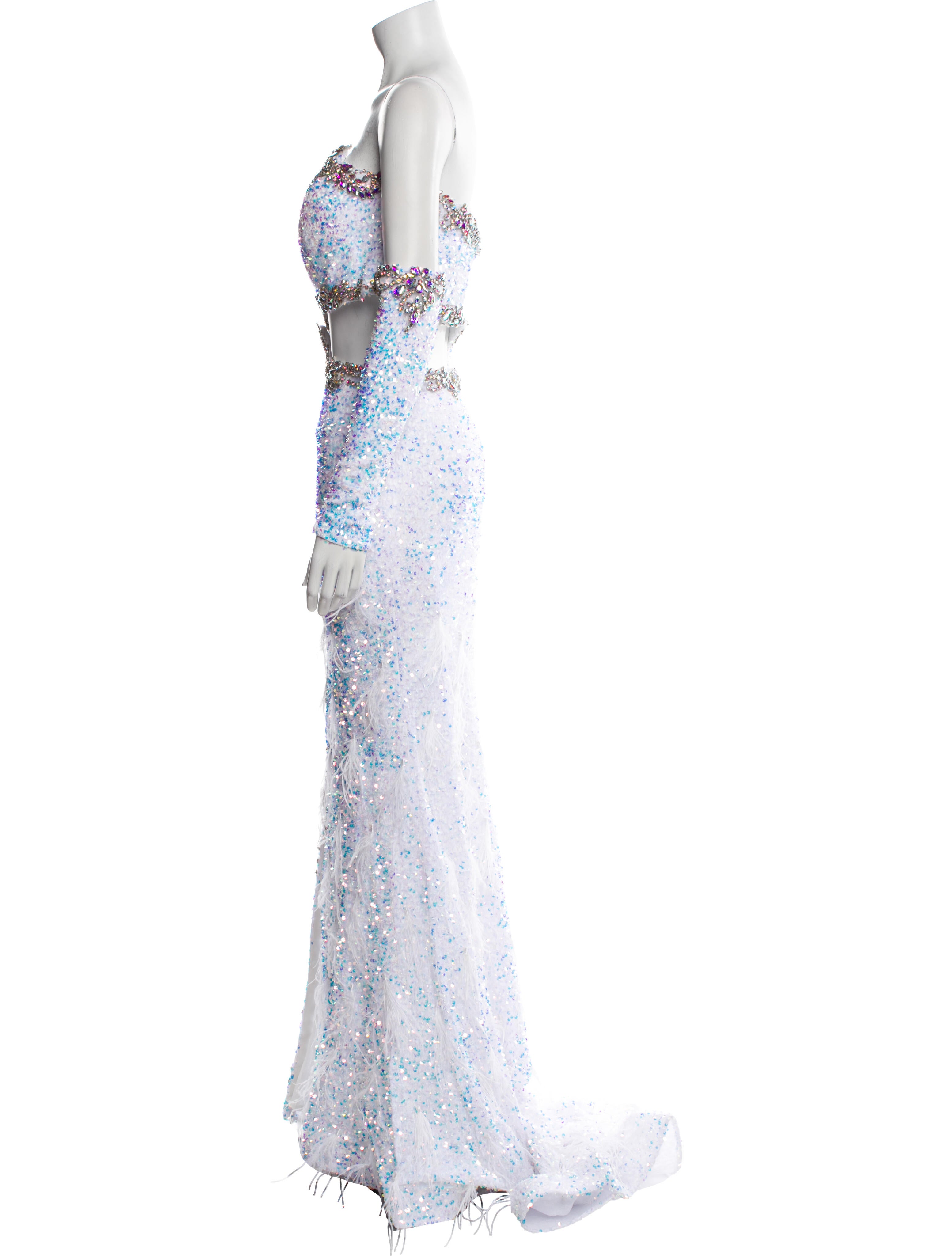 Portia and Scarlett Lace Pattern Long Dress