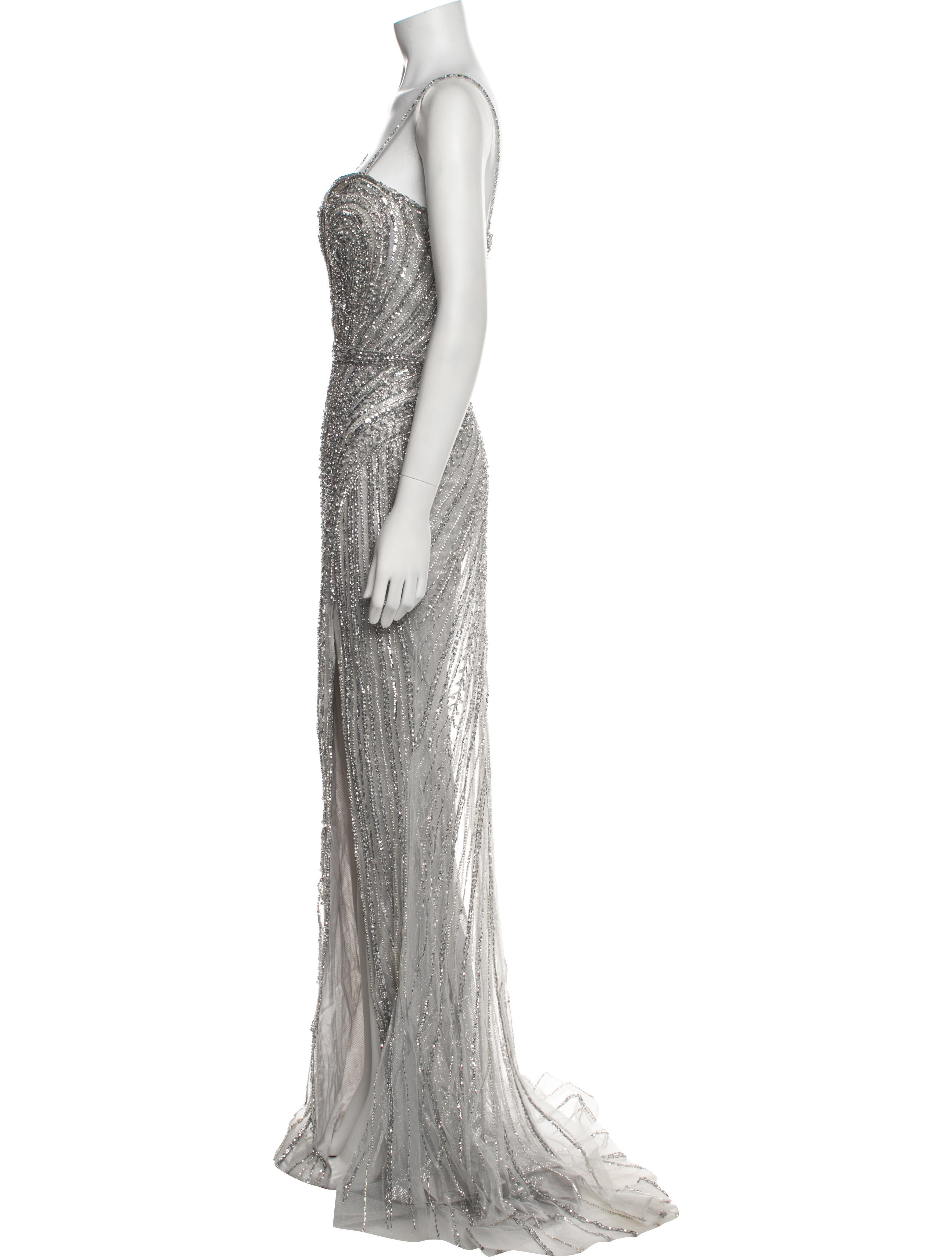 Portia and Scarlett Plunge Neckline Long Dress