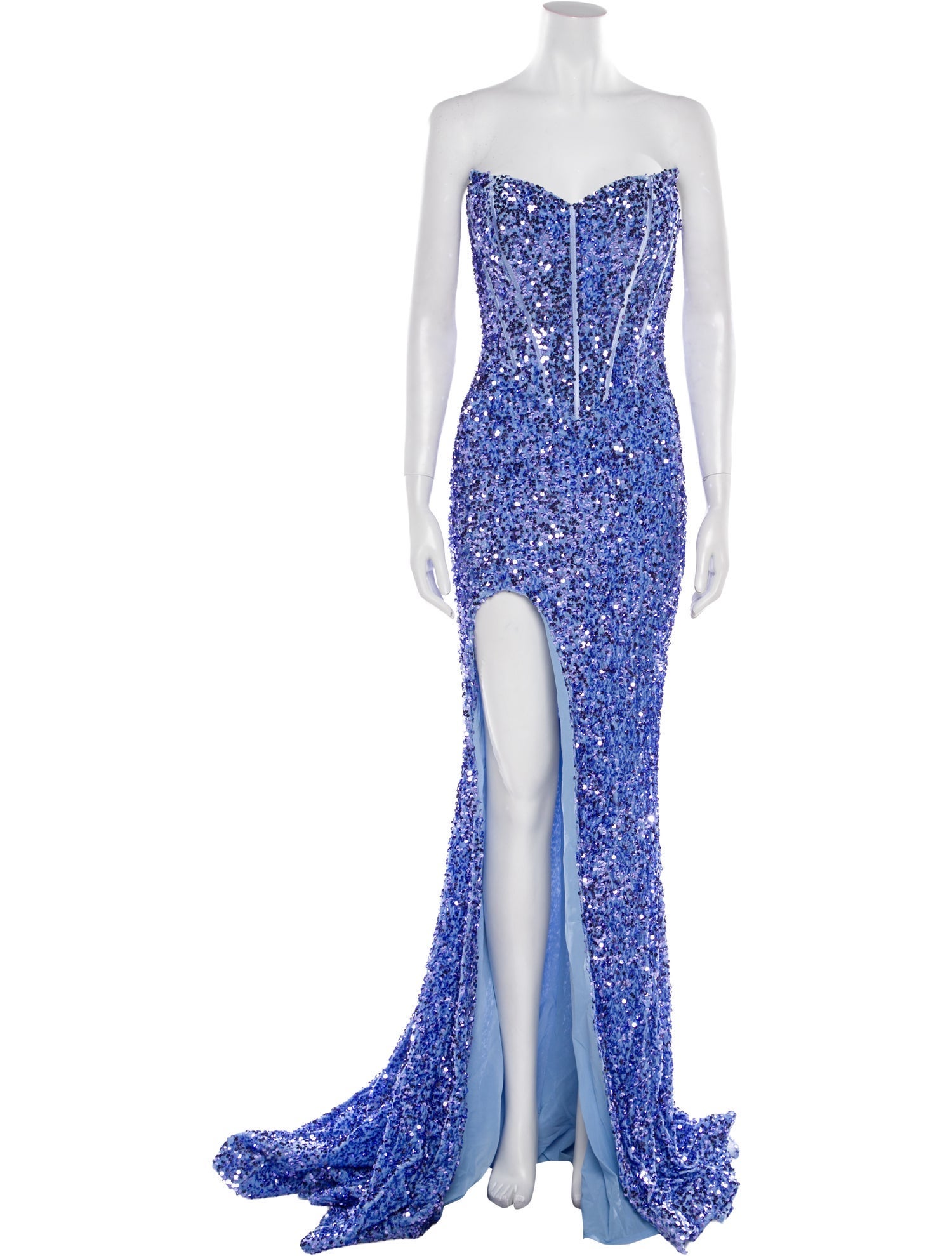 Portia and Scarlett Lace Pattern Long Dress w/ Tags - Blue Dresses, Clothing  - WPOSC20698 | The RealReal