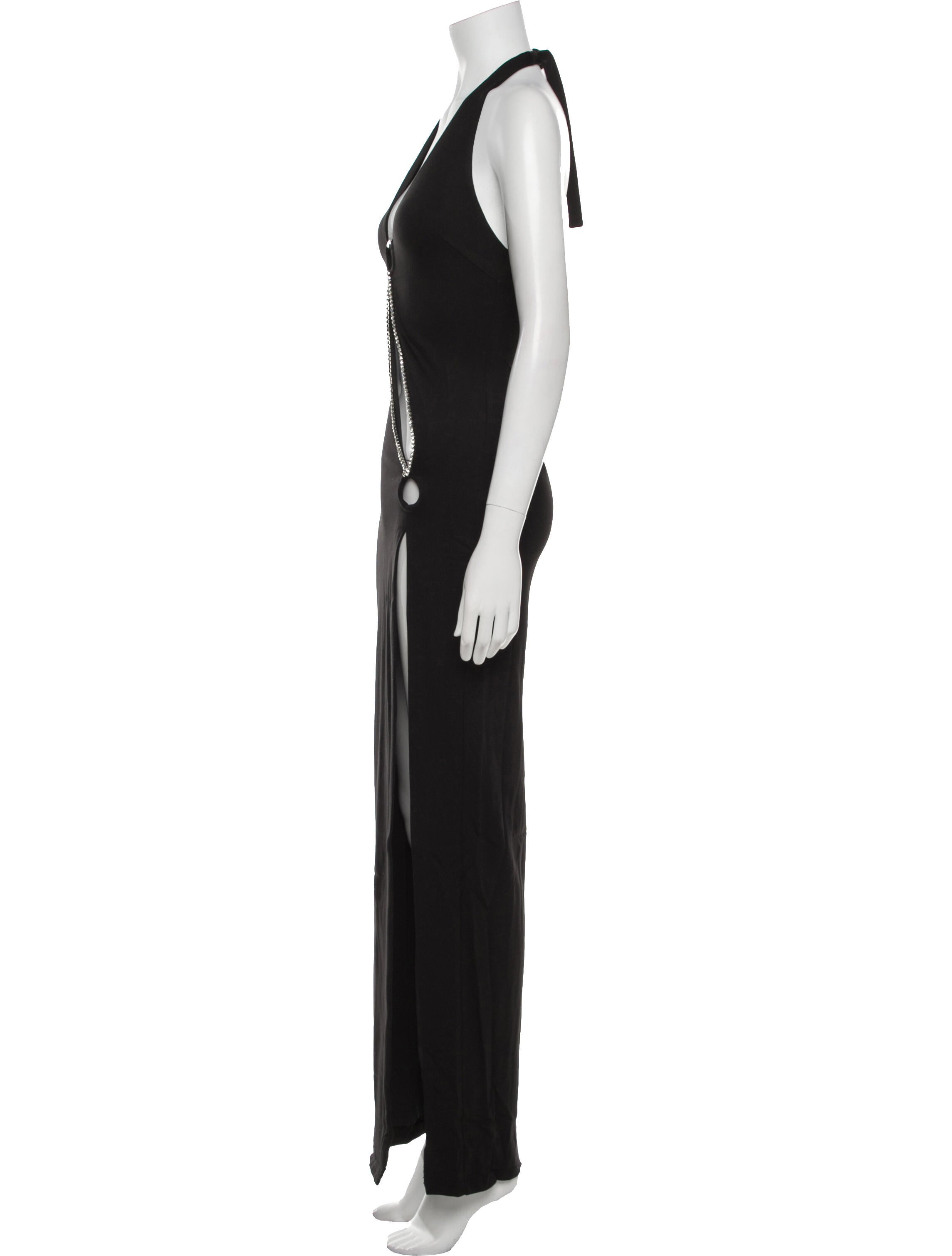 Veronique Branquinho Silk Knee-Length Dress - Black Dresses
