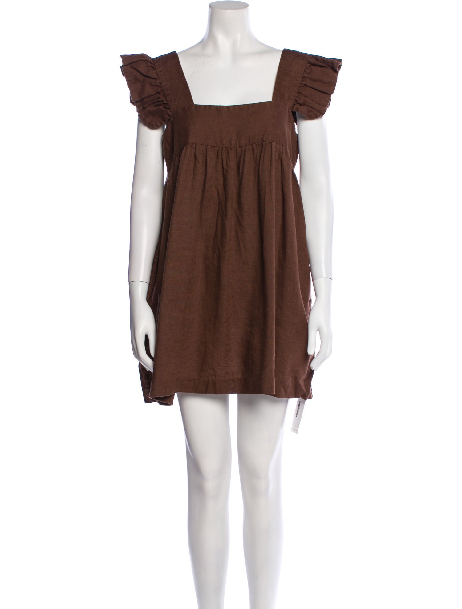 knee length dresses for ladies Posse Women's Emma Button-Down Mini Dress  Saint Bernard