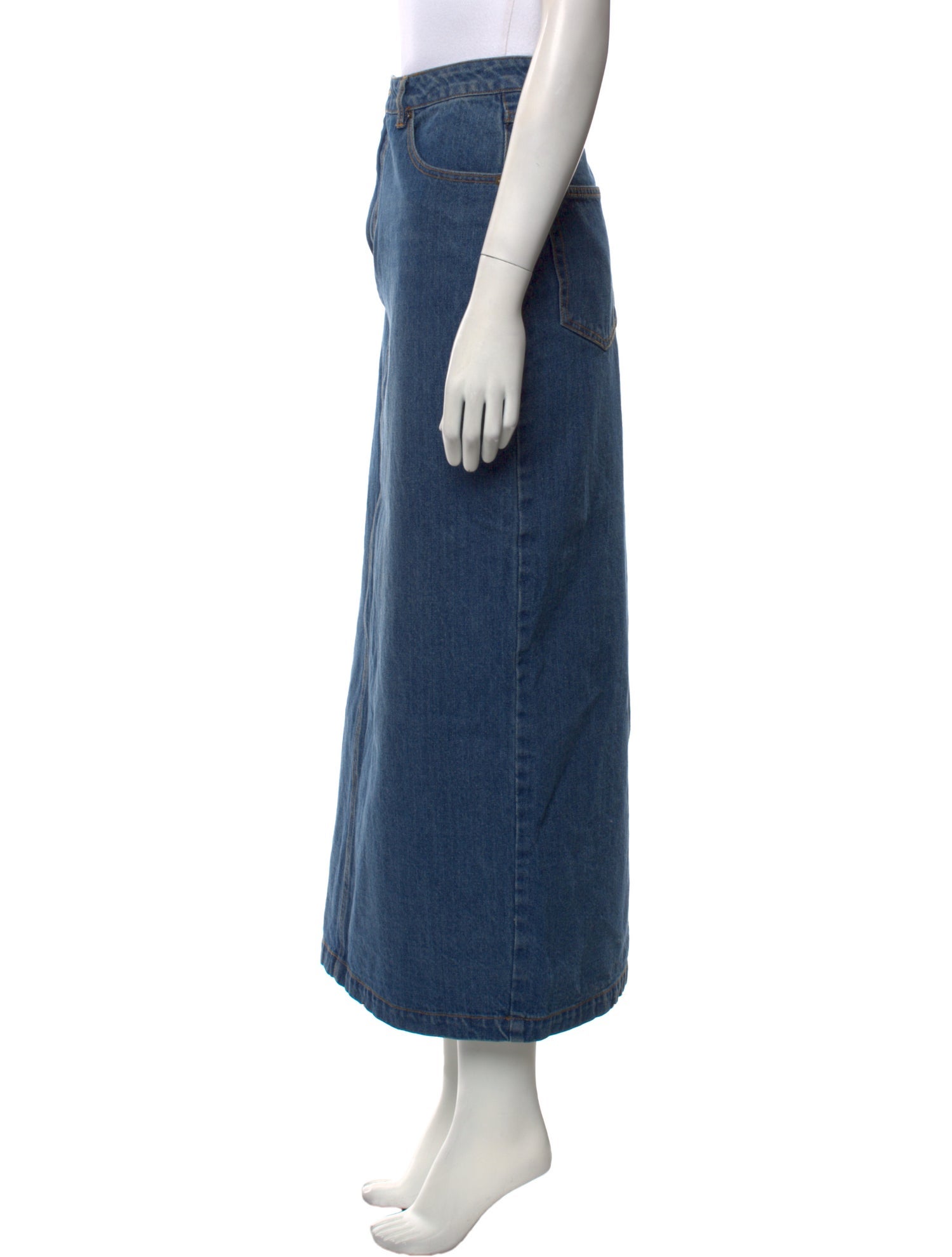 Posse Raw-Edge Trim Long Skirt