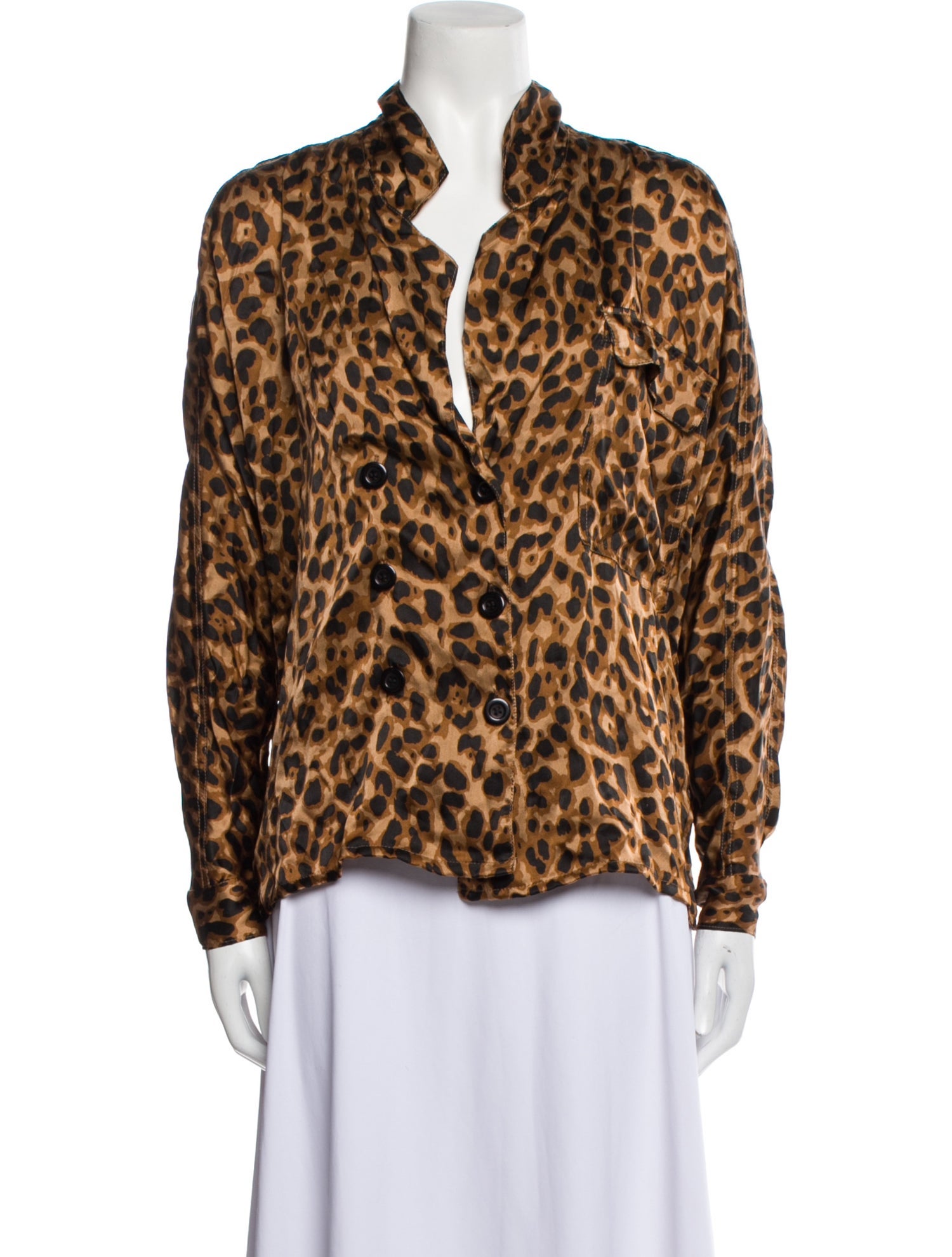 Posse Silk Animal Print Blouse