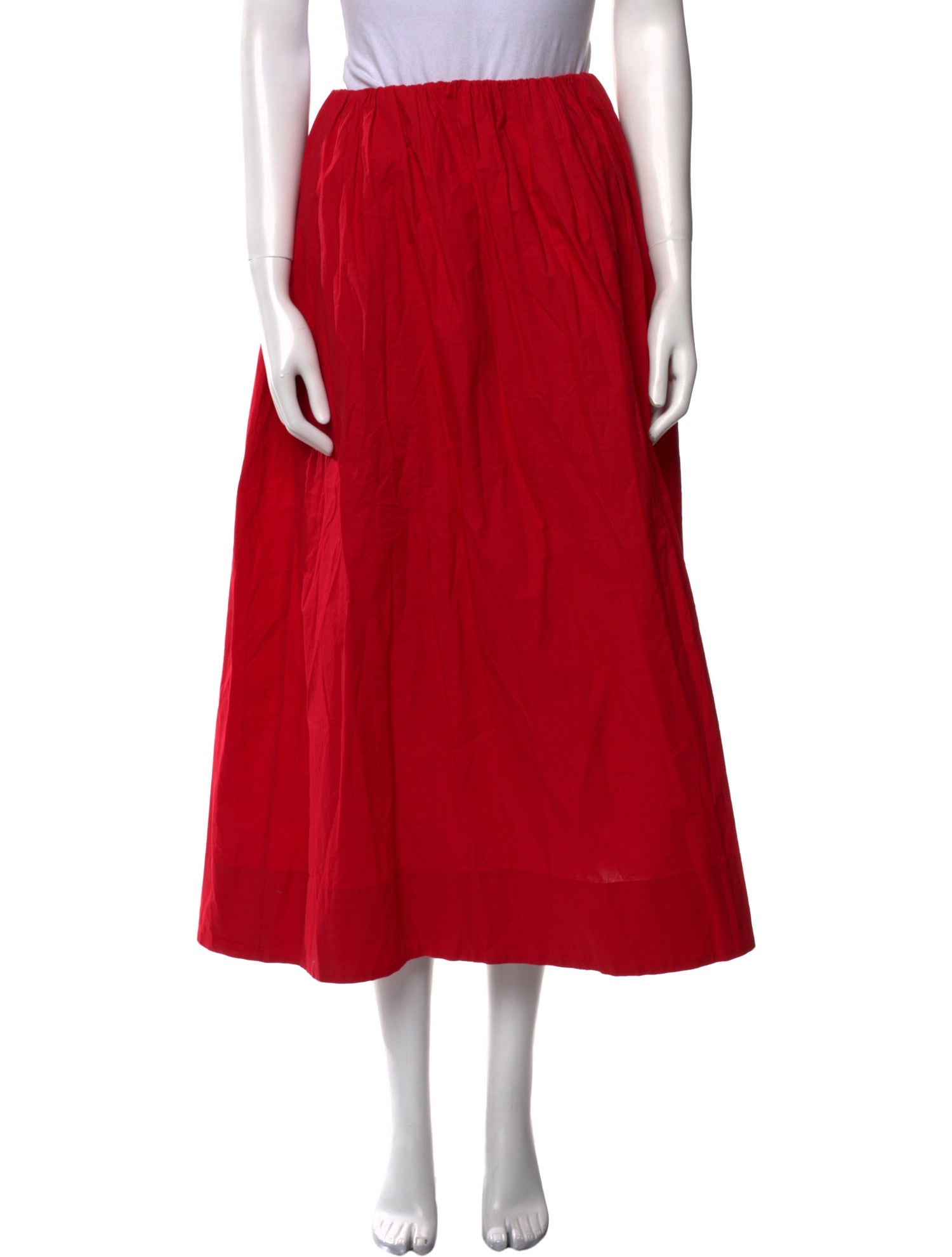 Posse Pleated Accents Midi Length Skirt w/ Tags