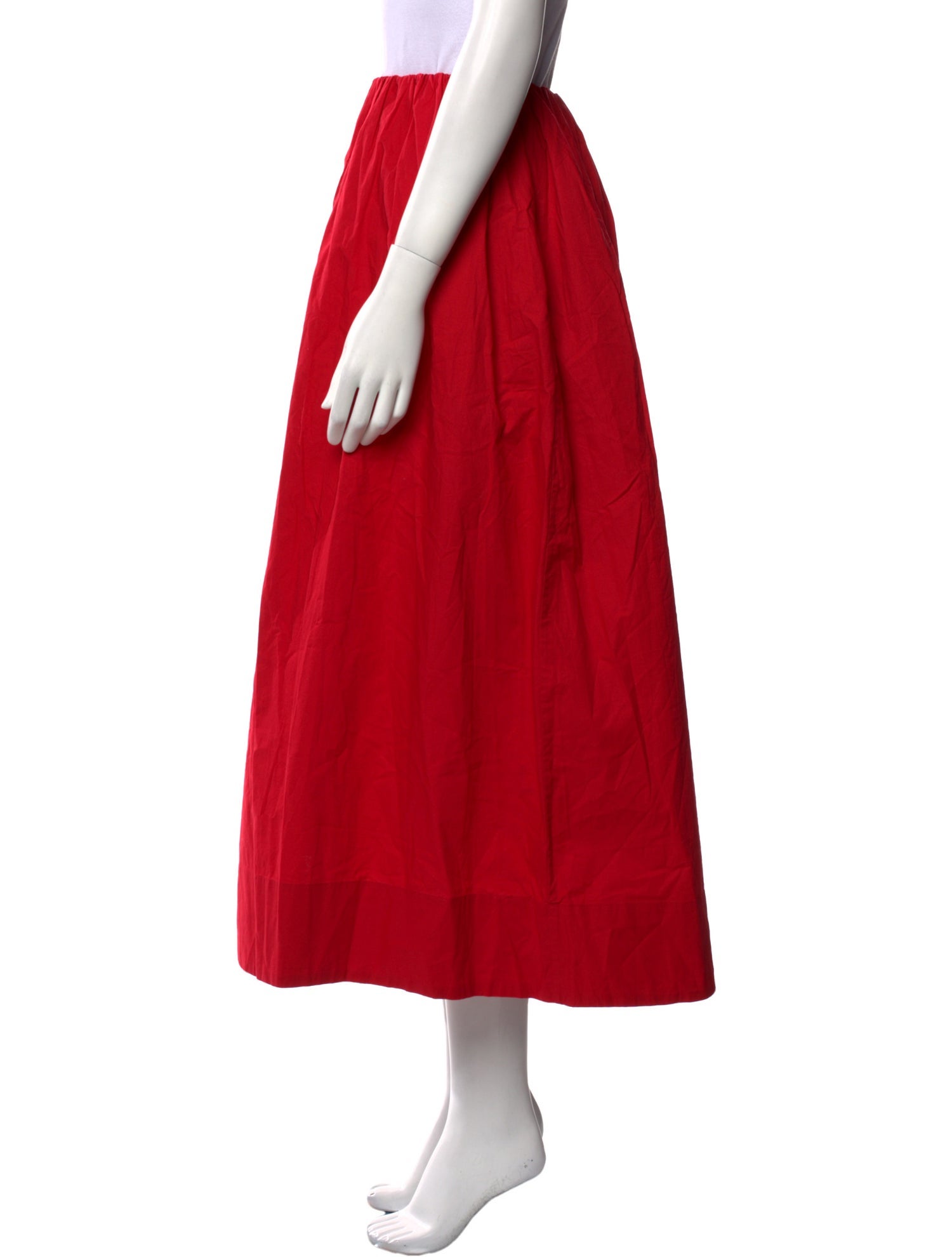 Posse Pleated Accents Midi Length Skirt w/ Tags