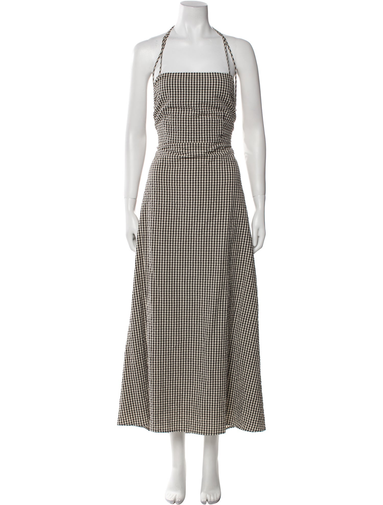Posse Plaid Print Long Dress w/ Tags