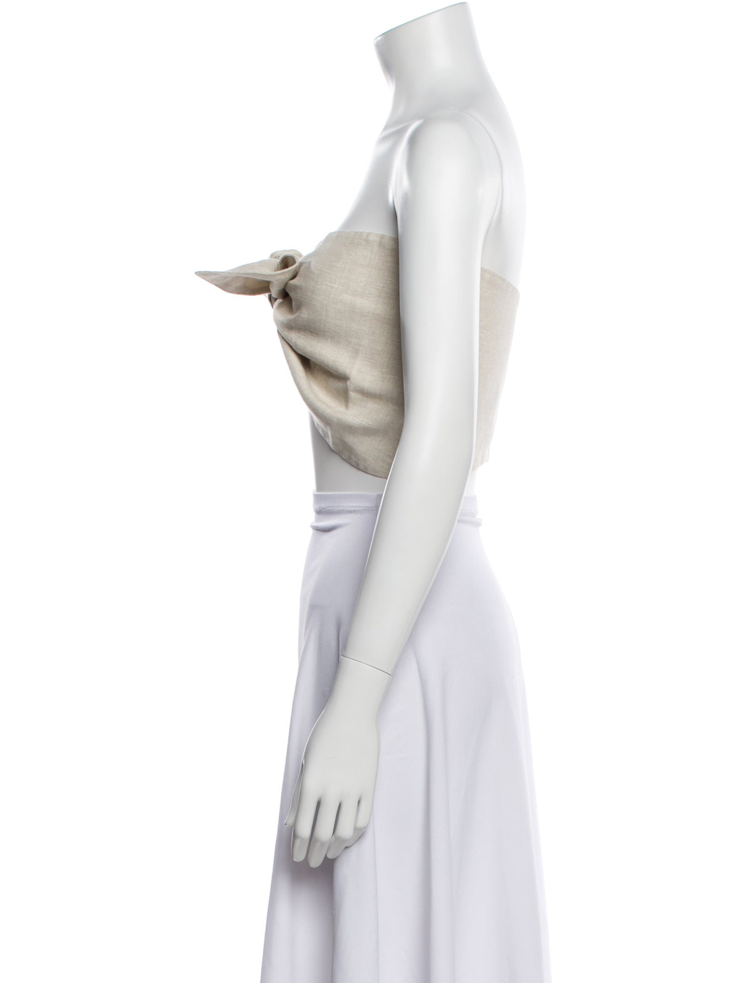 Posse Linen Strapless Crop Top