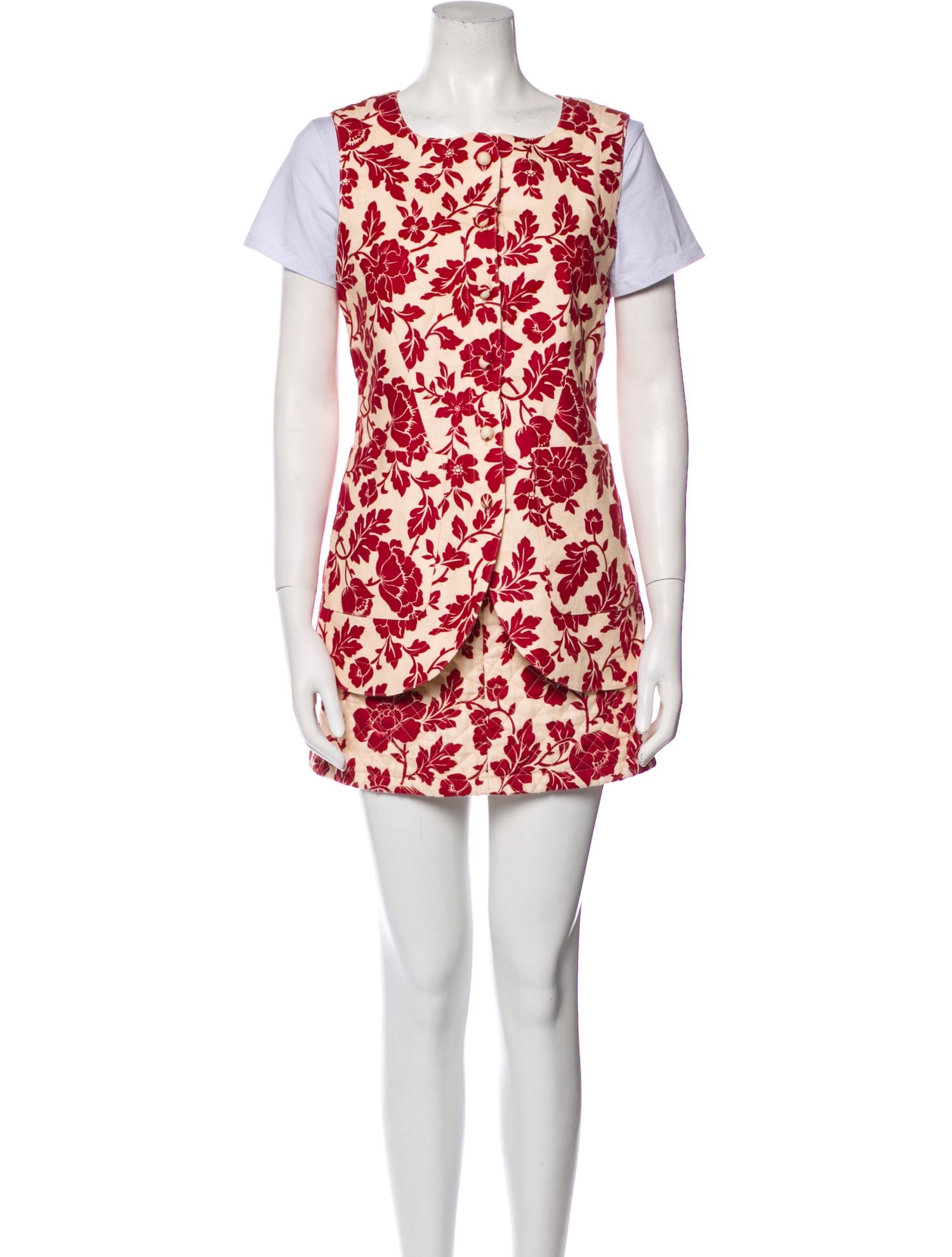 Posse Linen Floral Print Skirt Set