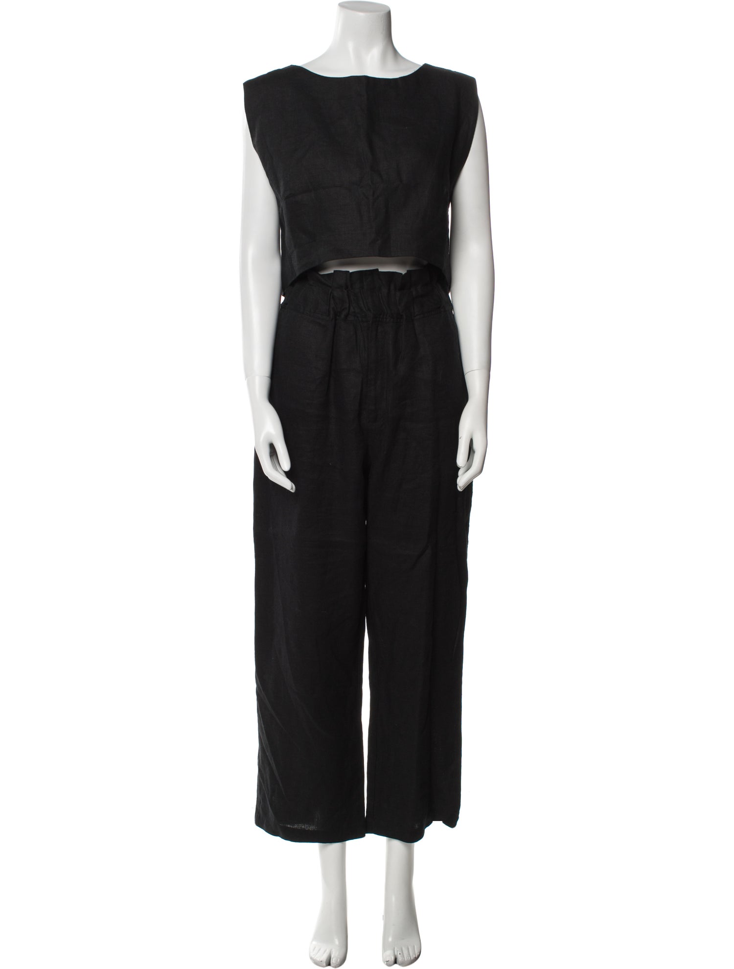 Posse Linen Ruffle Embellishment Pant Set