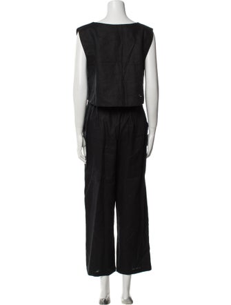 Posse Linen Ruffle Embellishment Pant Set