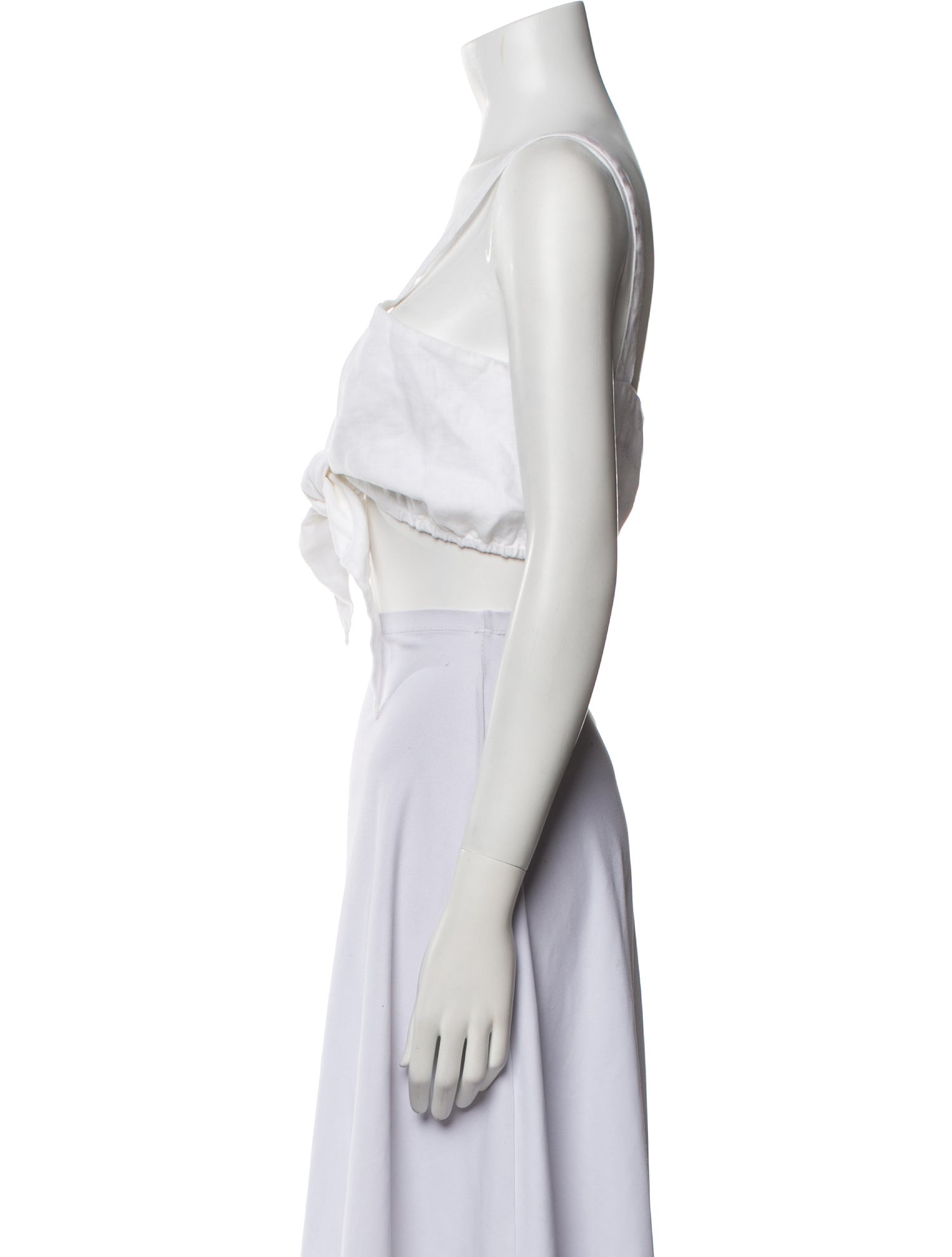 Posse Linen V-Neck Crop Top