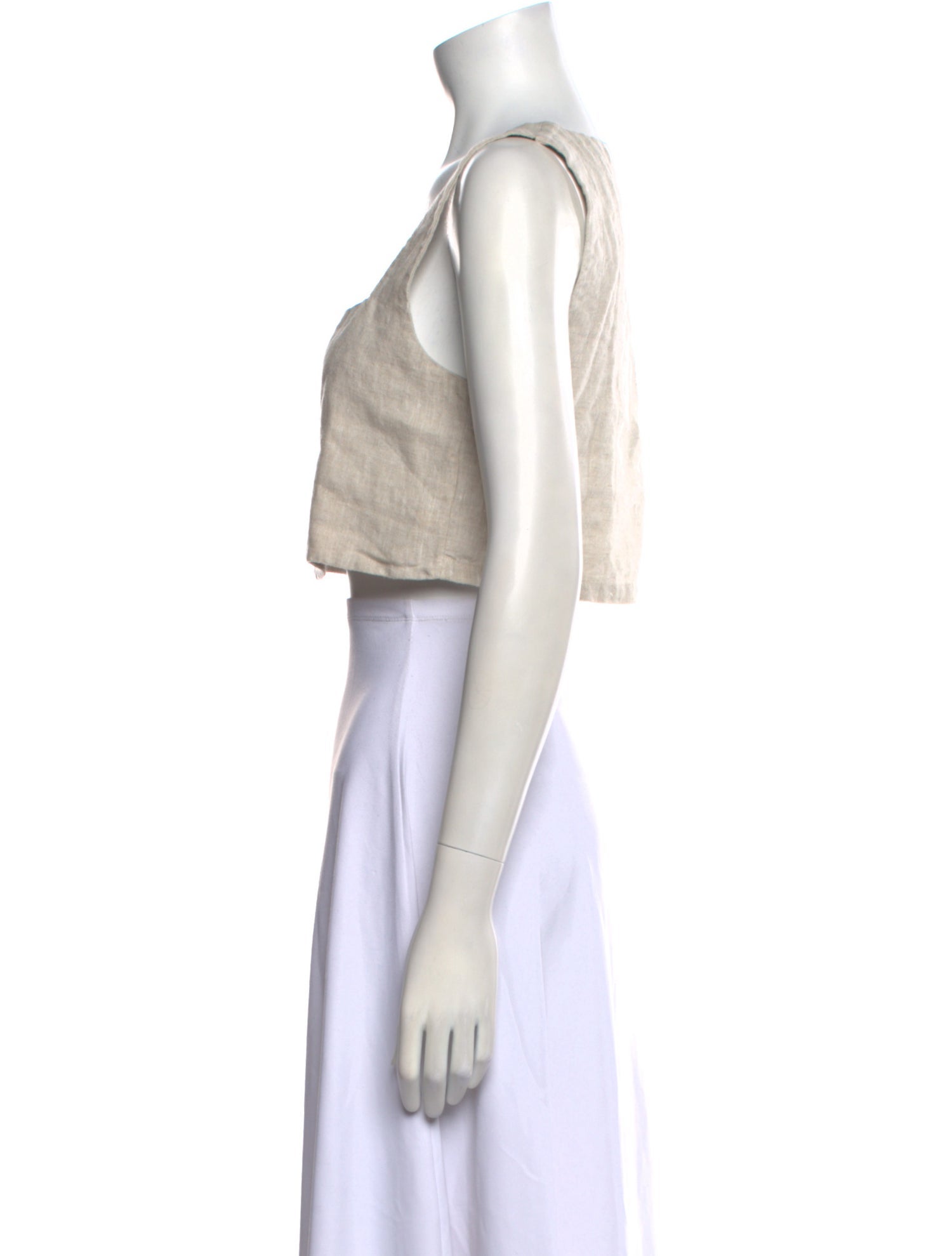 Posse Linen Square Neckline Crop Top