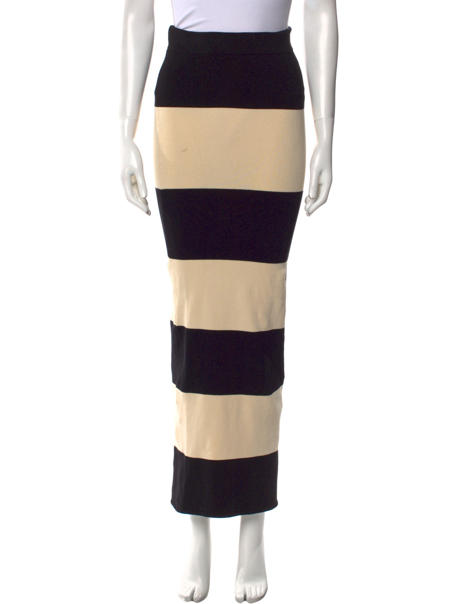 Posse Striped Midi Length Skirt