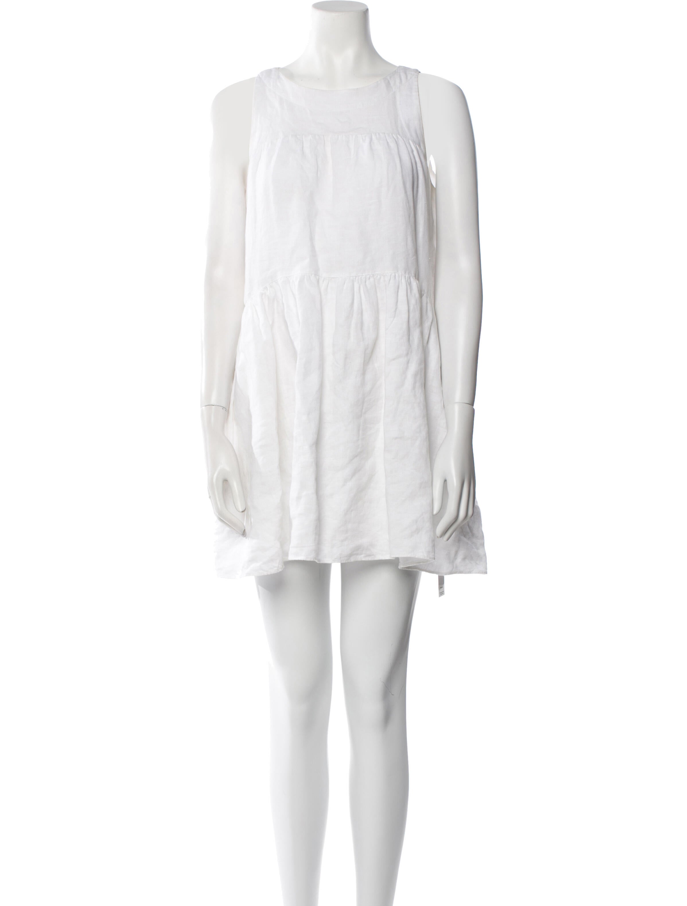 Posse Linen Mini Dress - White Dresses, Clothing - WPOSS23940 | The RealReal