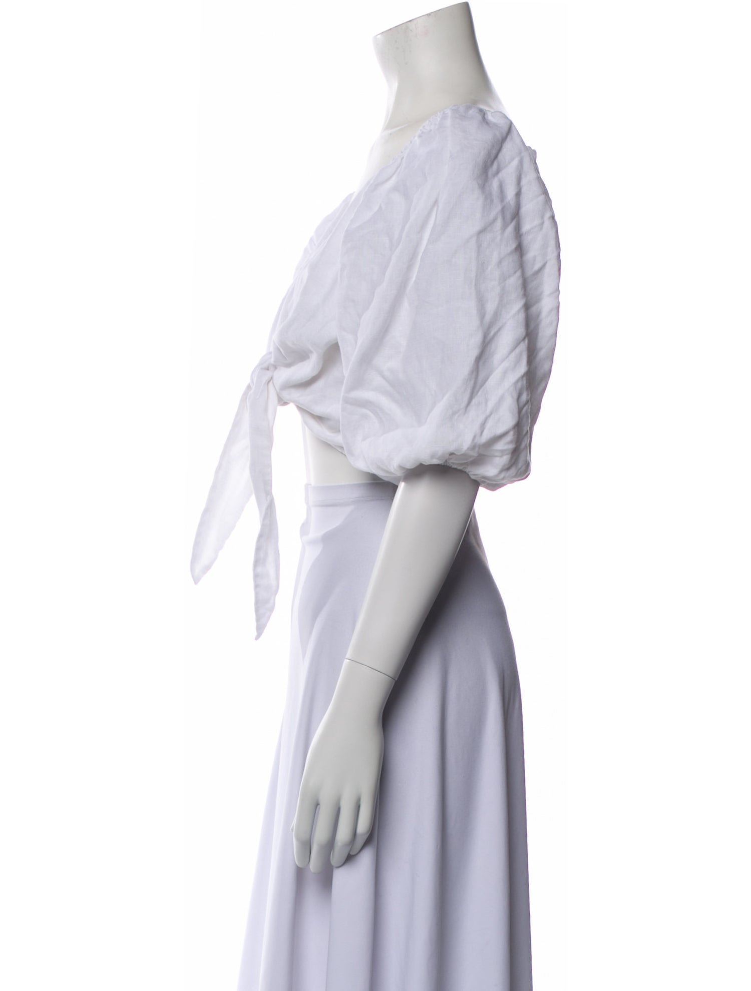 Posse Linen V-Neck Crop Top