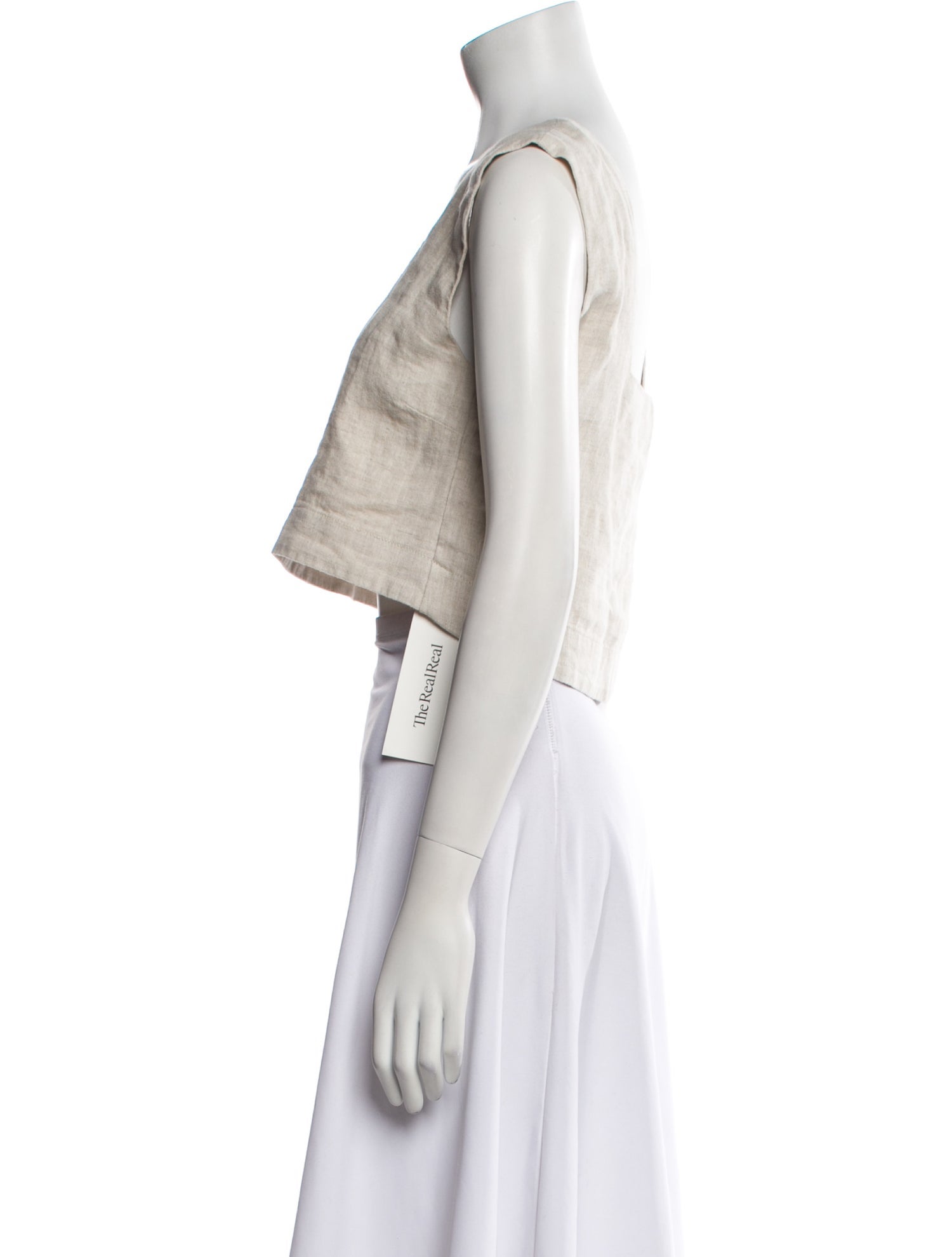 Posse Linen Square Neckline Crop Top