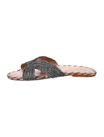 Posse Straw Animal Print Slides
