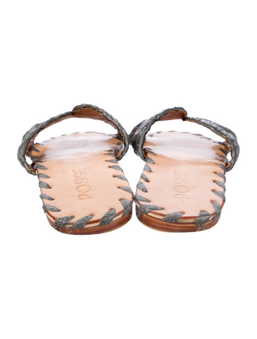 Posse Straw Animal Print Slides