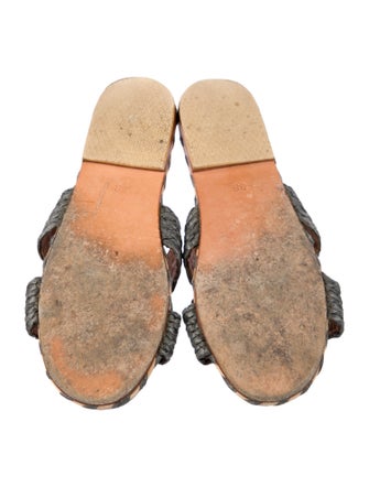 Posse Straw Animal Print Slides