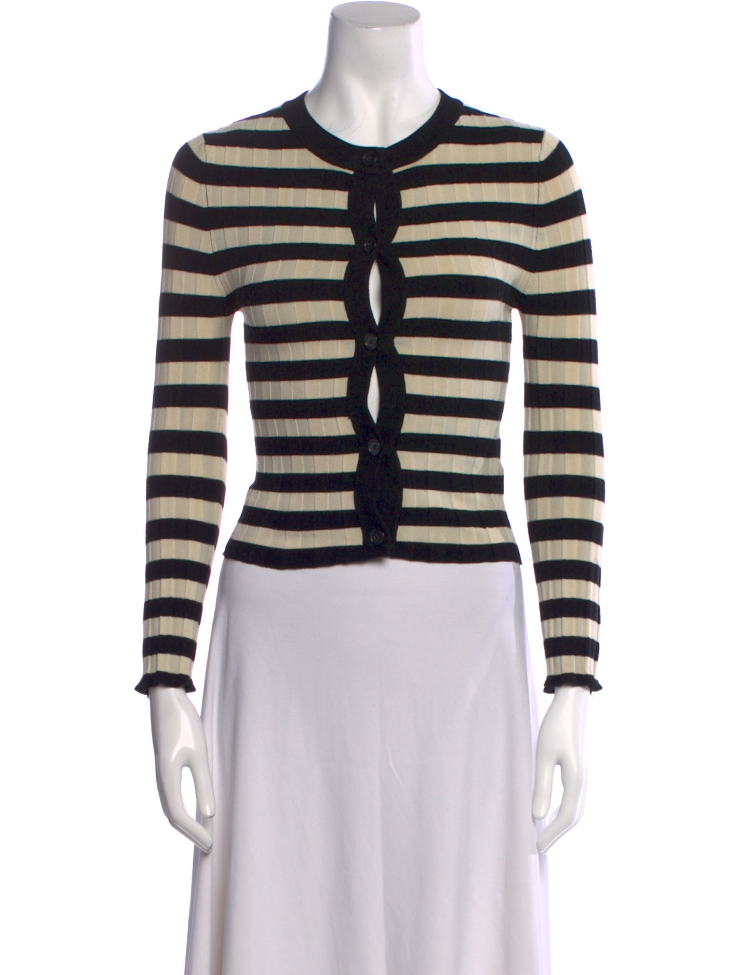 Posse Striped Crew Neck Crop Top