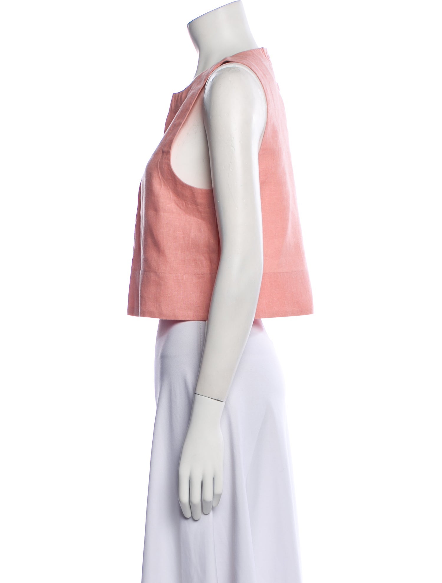 Posse Linen Crew Neck Crop Top