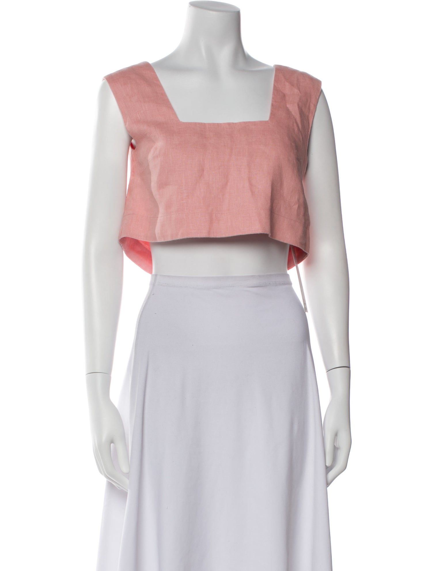 Posse Linen Square Neckline Crop Top