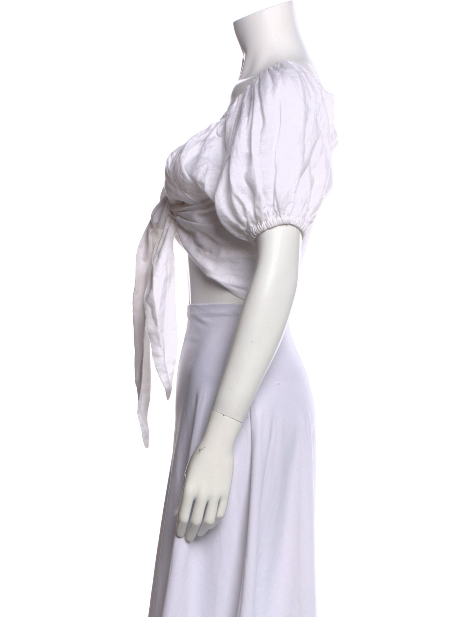 Posse Linen V-Neck Crop Top