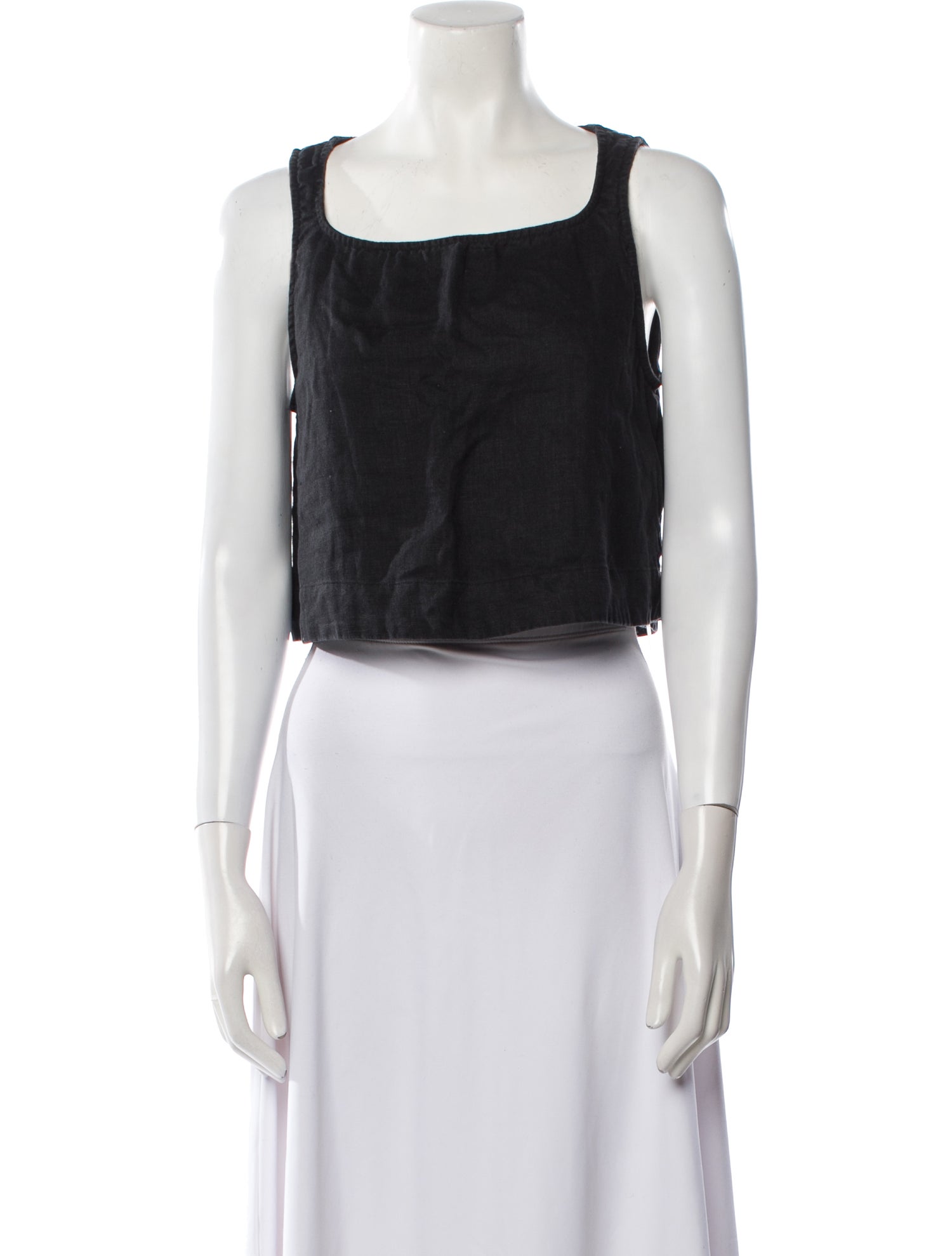 Posse Linen Square Neckline Crop Top