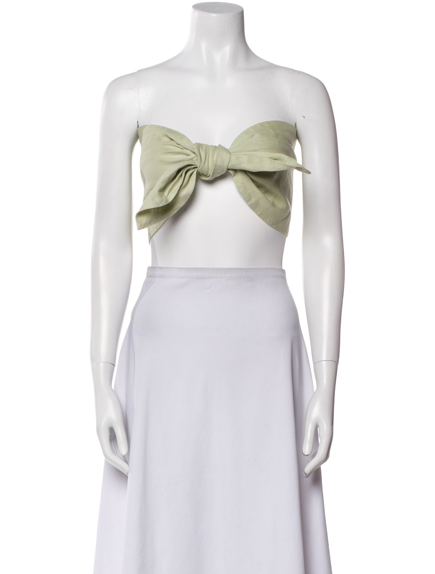Posse Linen Strapless Crop Top