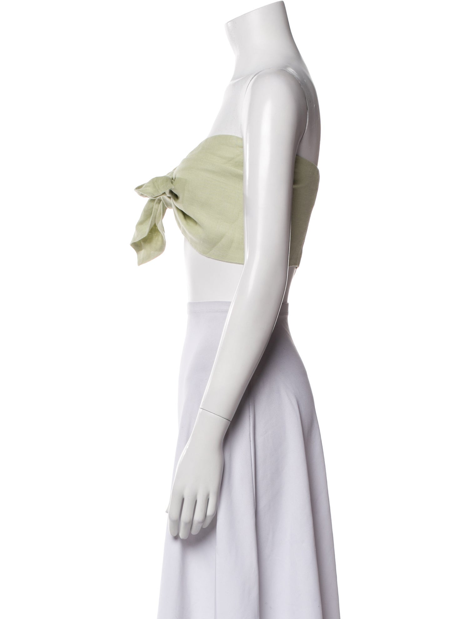 Posse Linen Strapless Crop Top