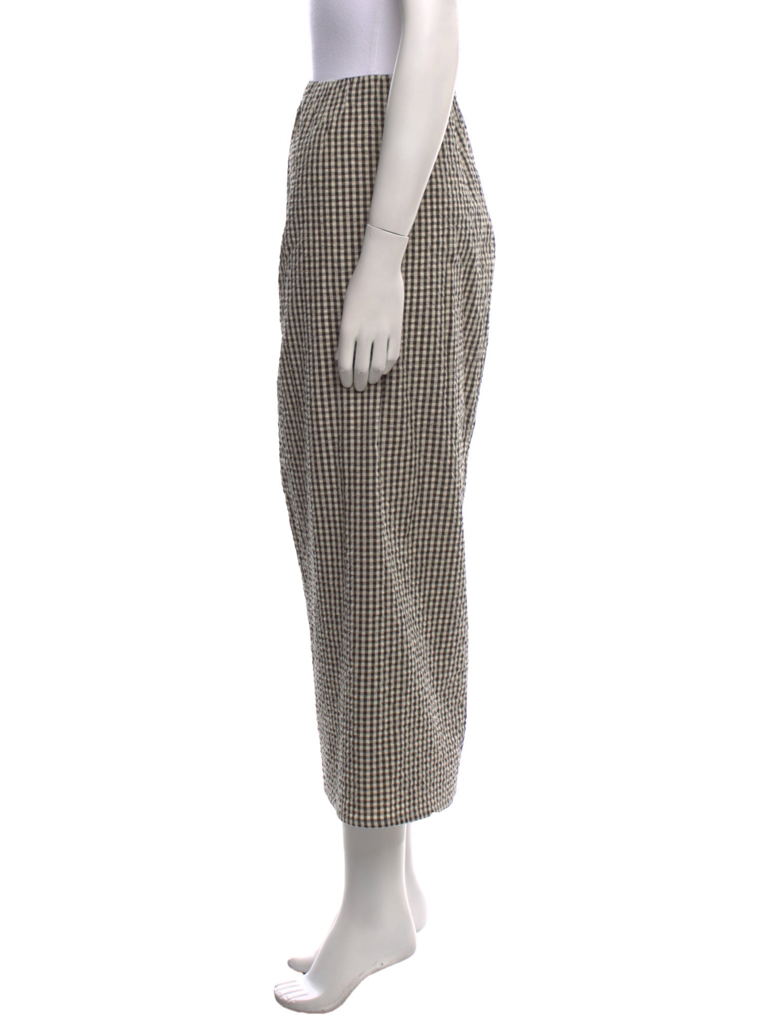 Posse Plaid Print Midi Length Skirt