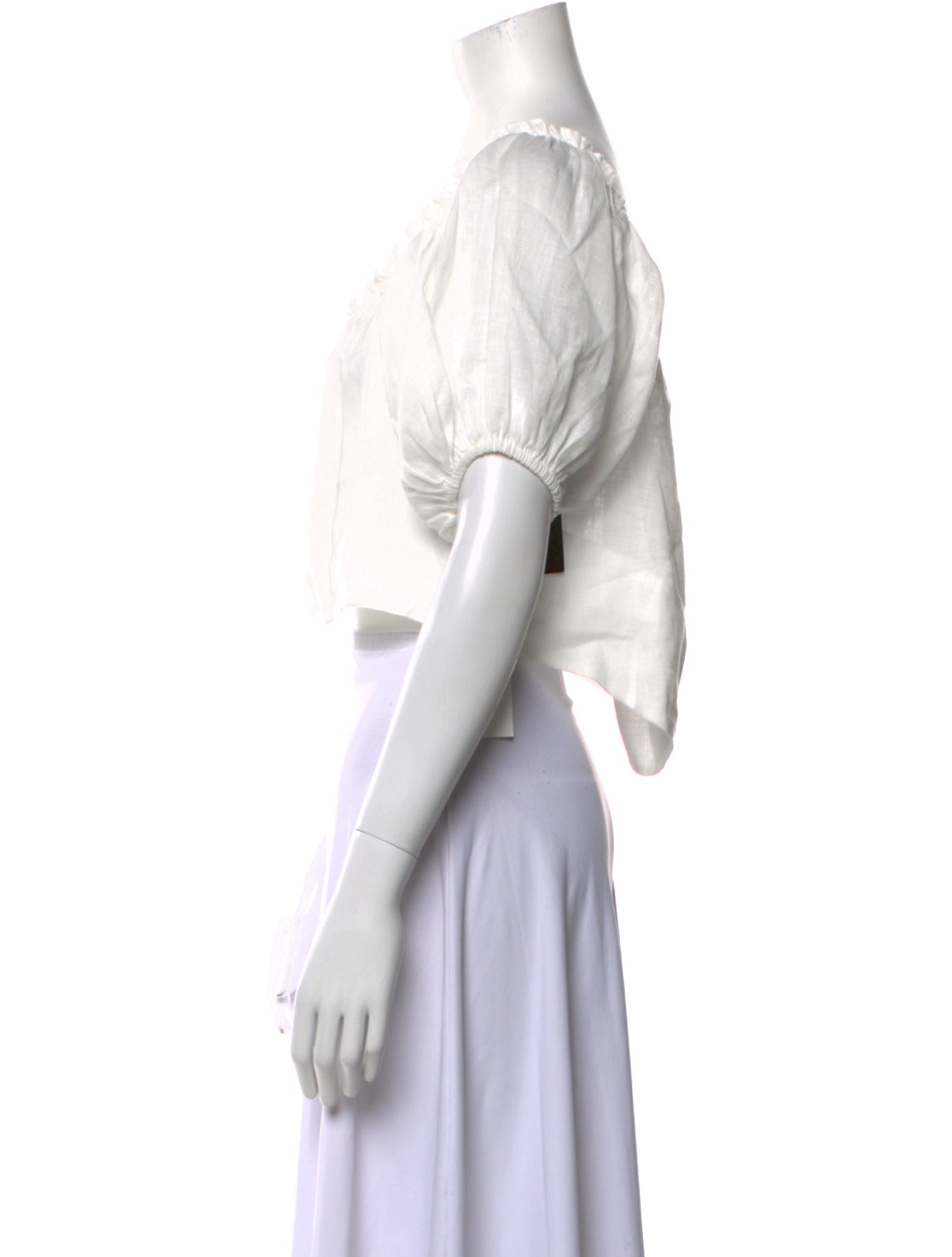 Posse Linen Scoop Neck Crop Top