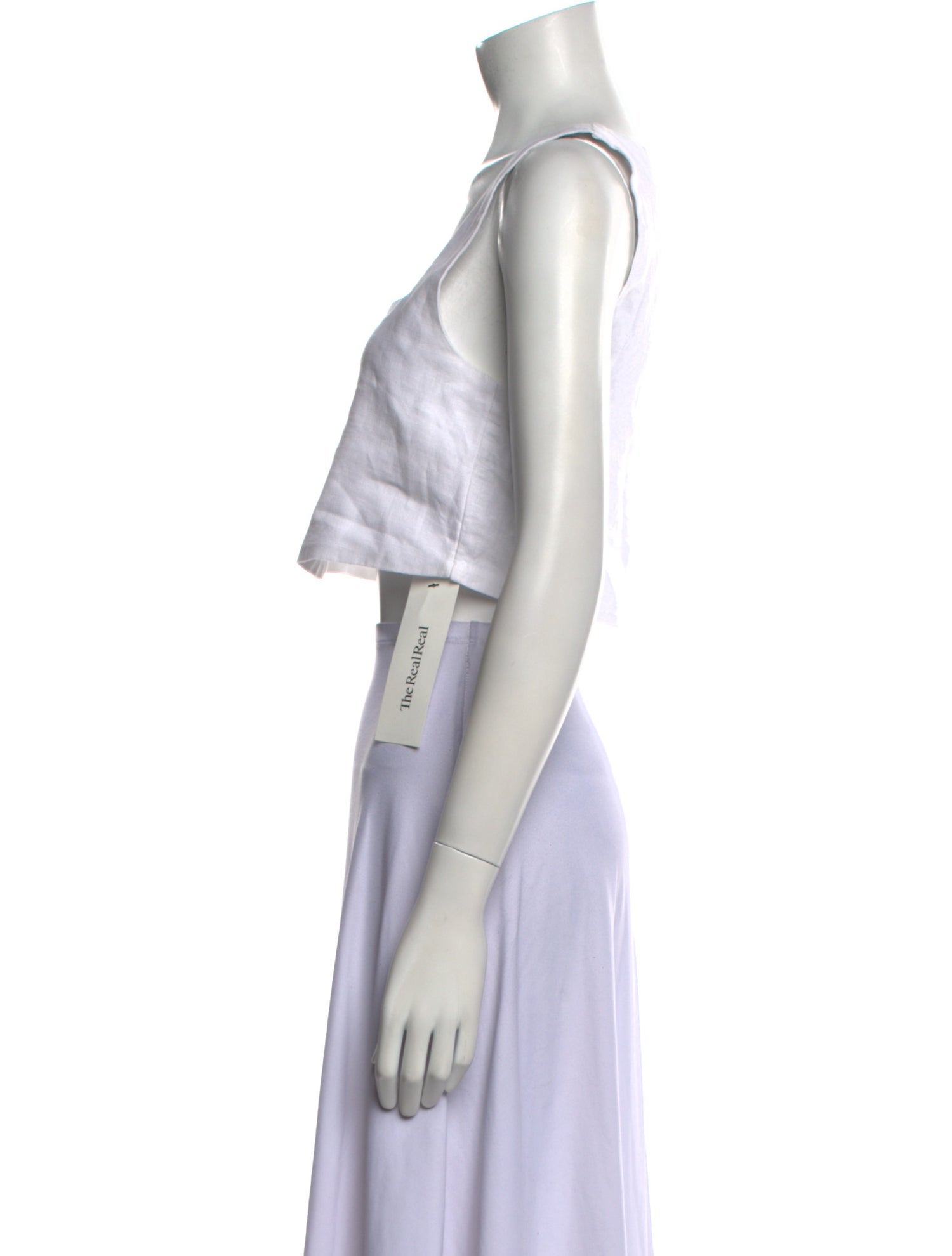 Posse Linen Square Neckline Crop Top