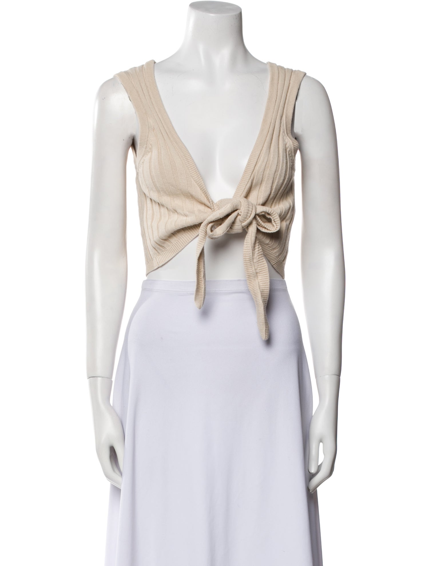 Posse V-Neck Sleeveless Crop Top