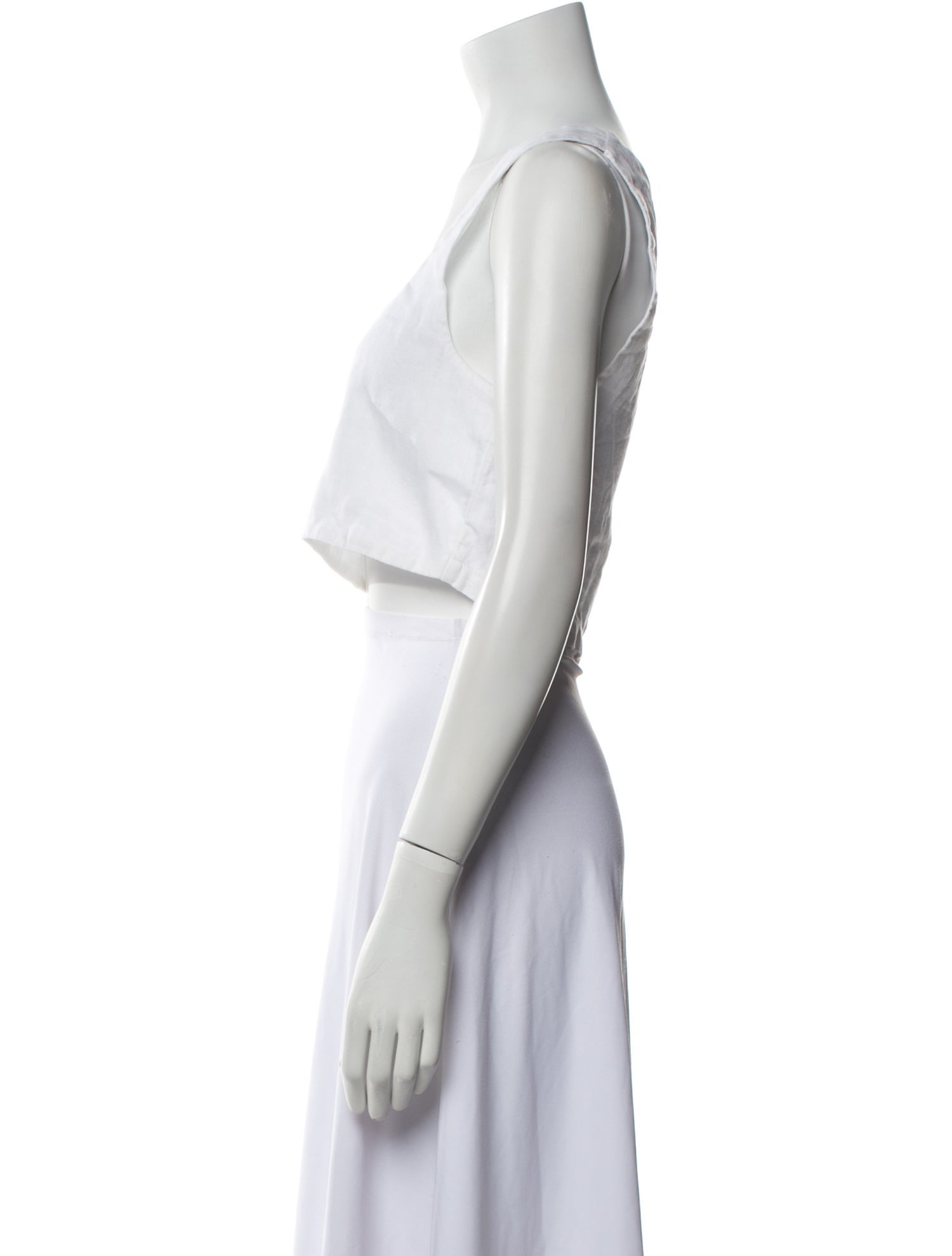 Posse Linen Square Neckline Crop Top