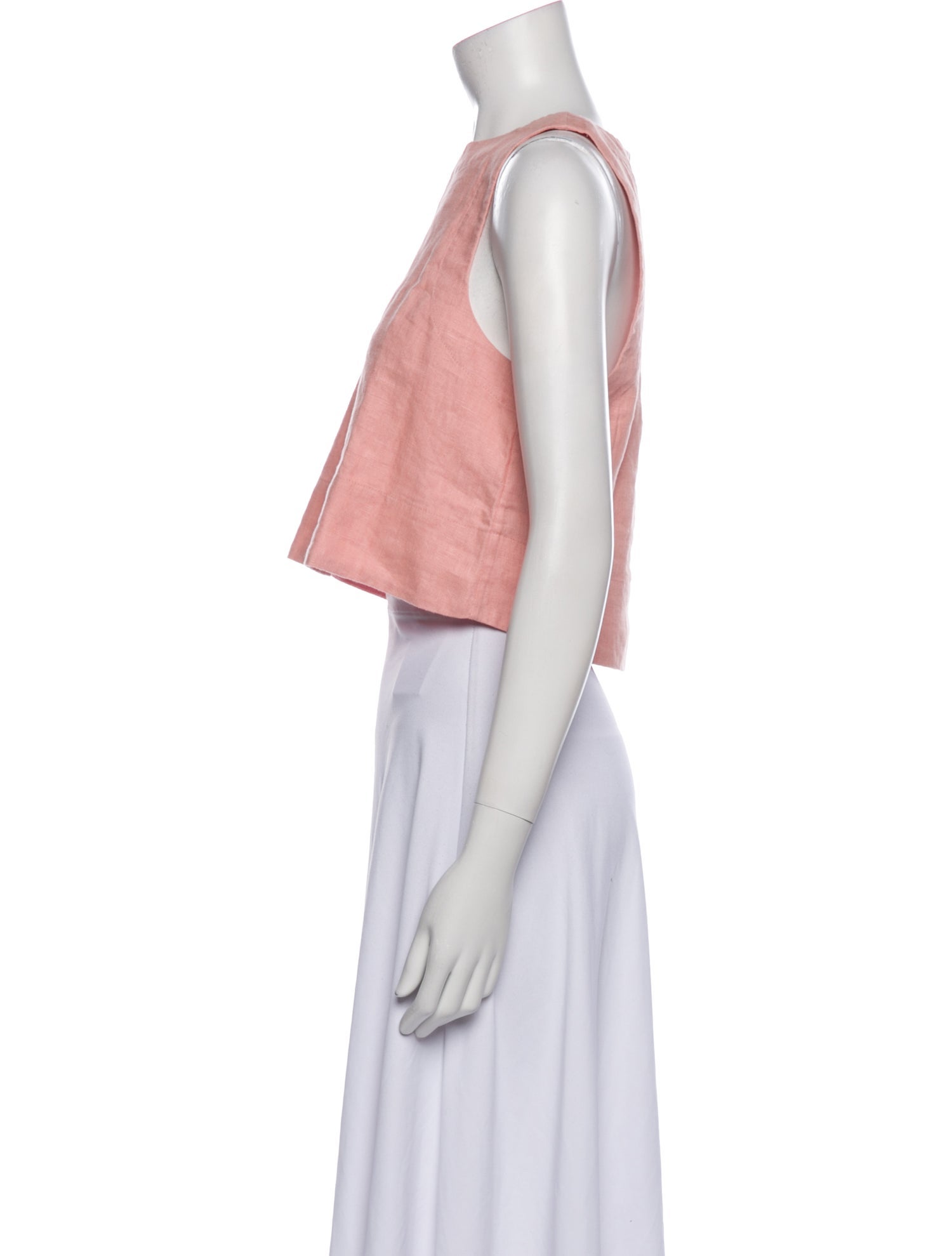 Posse Linen Crew Neck Crop Top