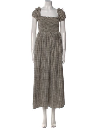 Posse Plaid Print Long Dress