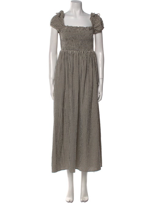 Posse Plaid Print Long Dress