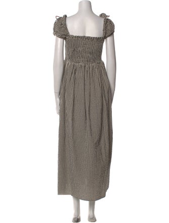 Posse Plaid Print Long Dress