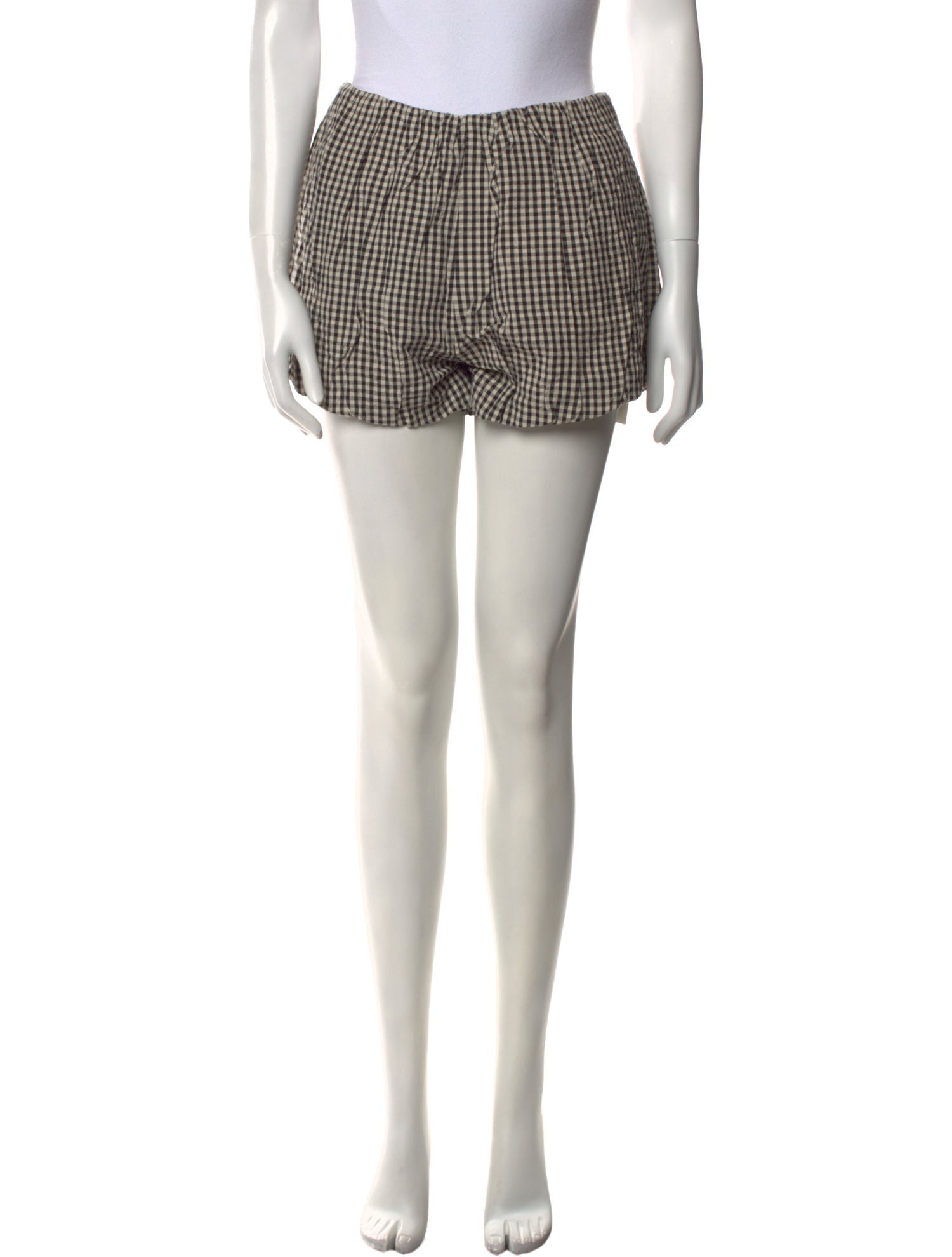 Posse Plaid Print Mini Shorts