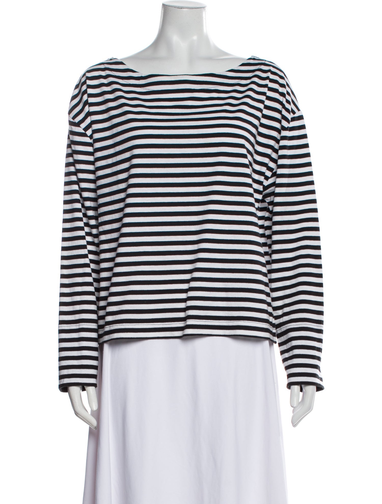 Posse Striped Bateau Neckline Top