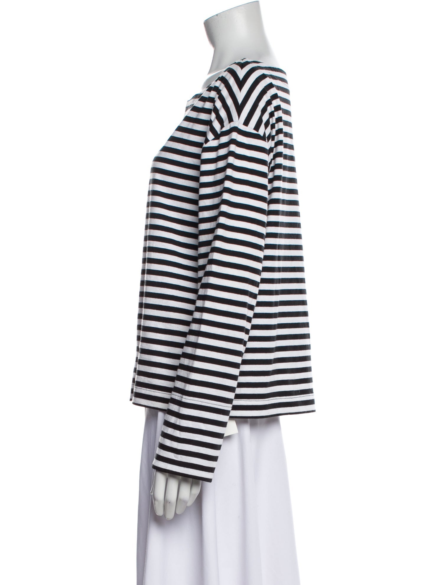 Posse Striped Bateau Neckline Top